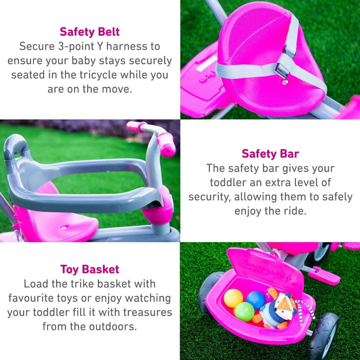 SmartTrike Carnival 3in1 Tricycle Pink