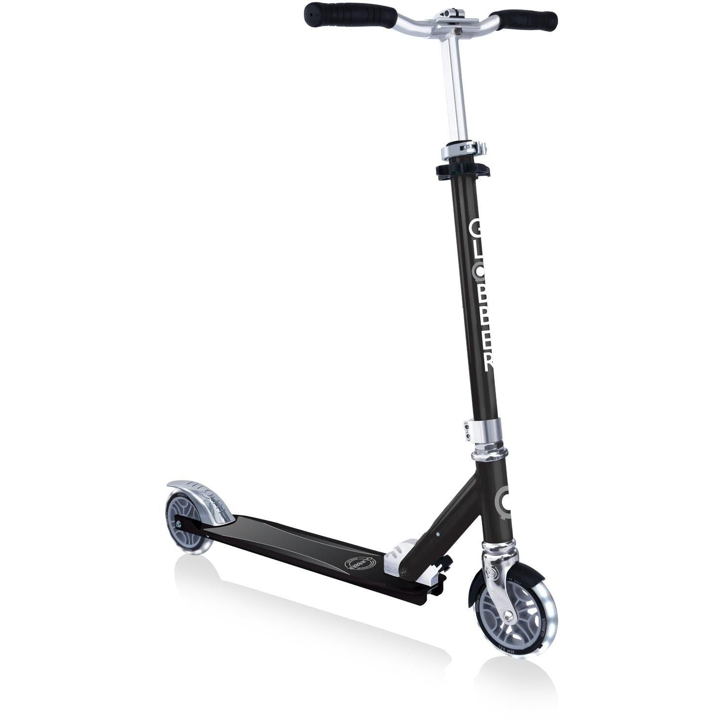 Globber Flow Element Kids Scooter with Light Up Wheels Black
