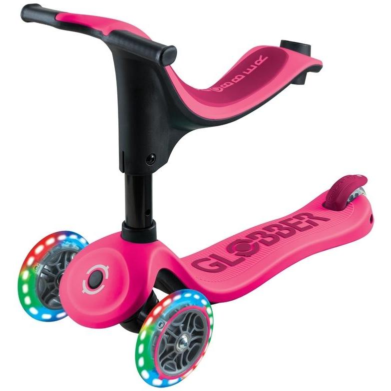 Globber Go Up Sporty Lights V2 Scooter Fuchsia/Dark Pink