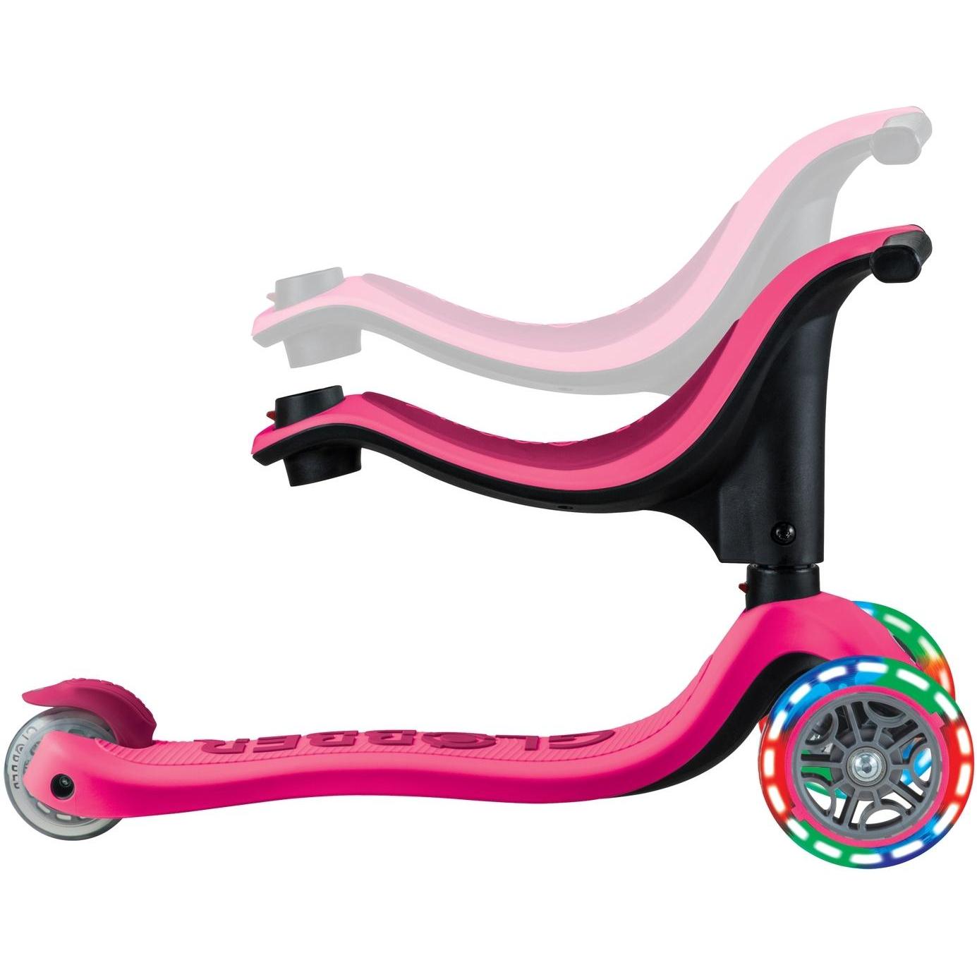 Globber Go Up Sporty Lights V2 Scooter Fuchsia/Dark Pink