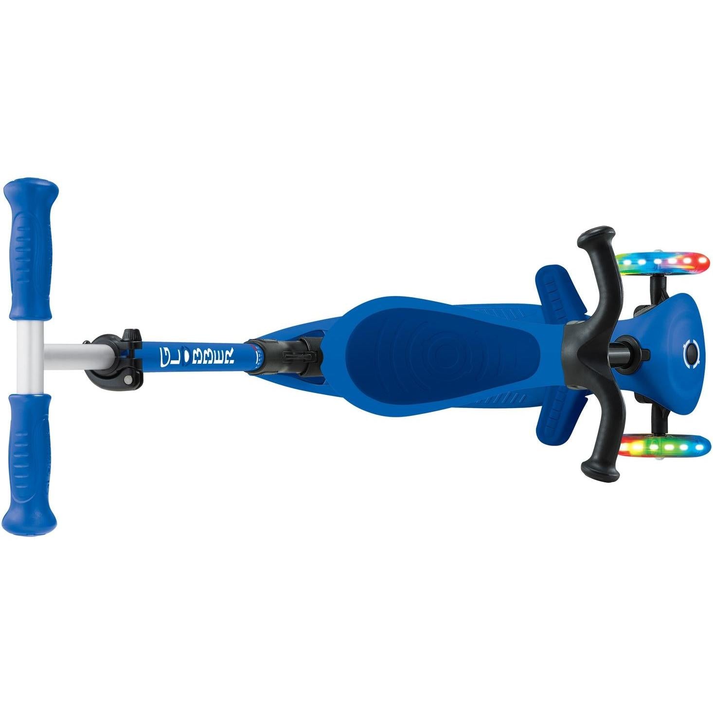Globber Go Up Foldable Plus Lights 3 Wheel Kids Scooter Blue