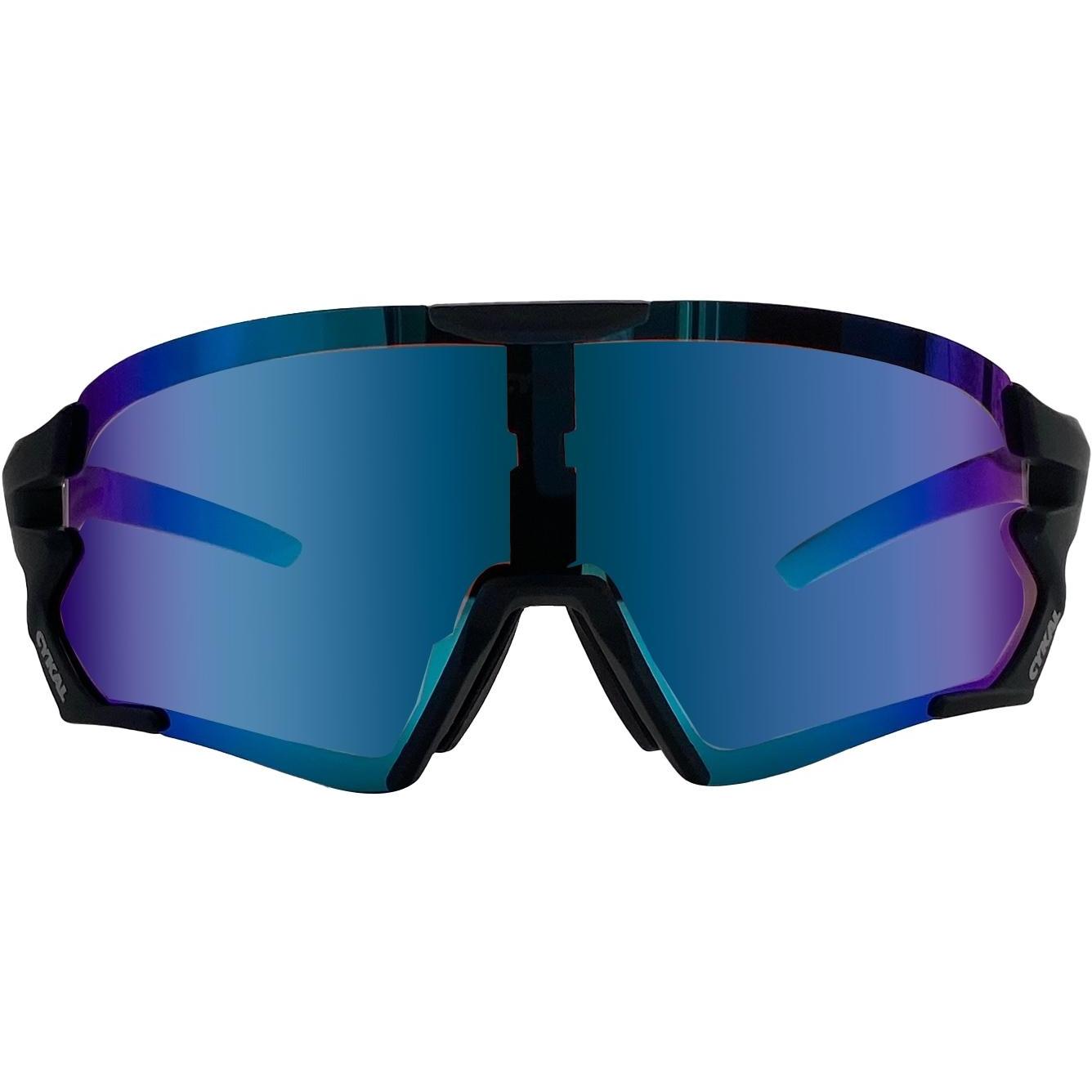 Cykal Hammer Sunglasses Matte Black - Blue Flash Lens