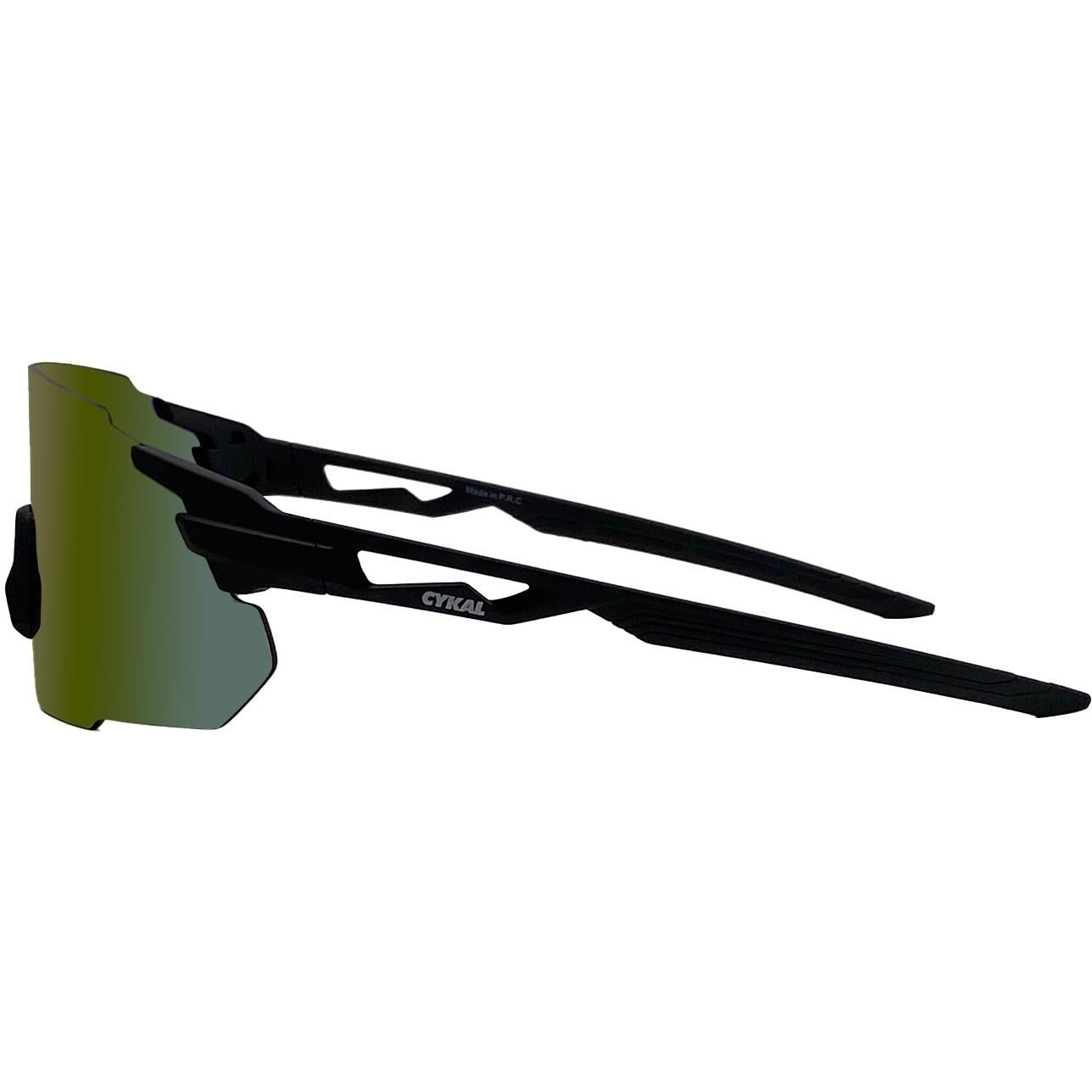 Cykal Kick Sunglasses Matte Black - Red Flash Lens