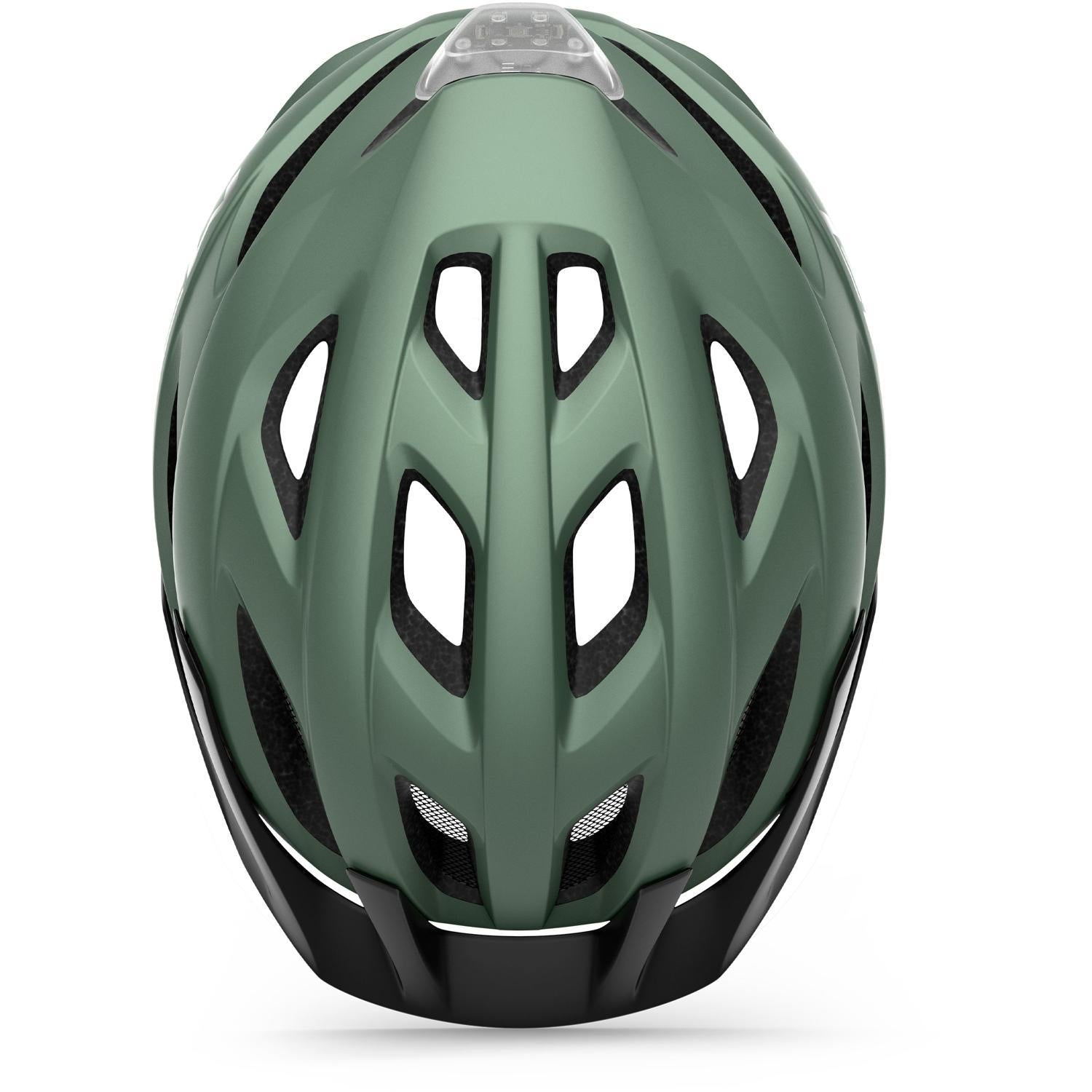 MET Crossover Helmet Sage/Matt with LIGHT