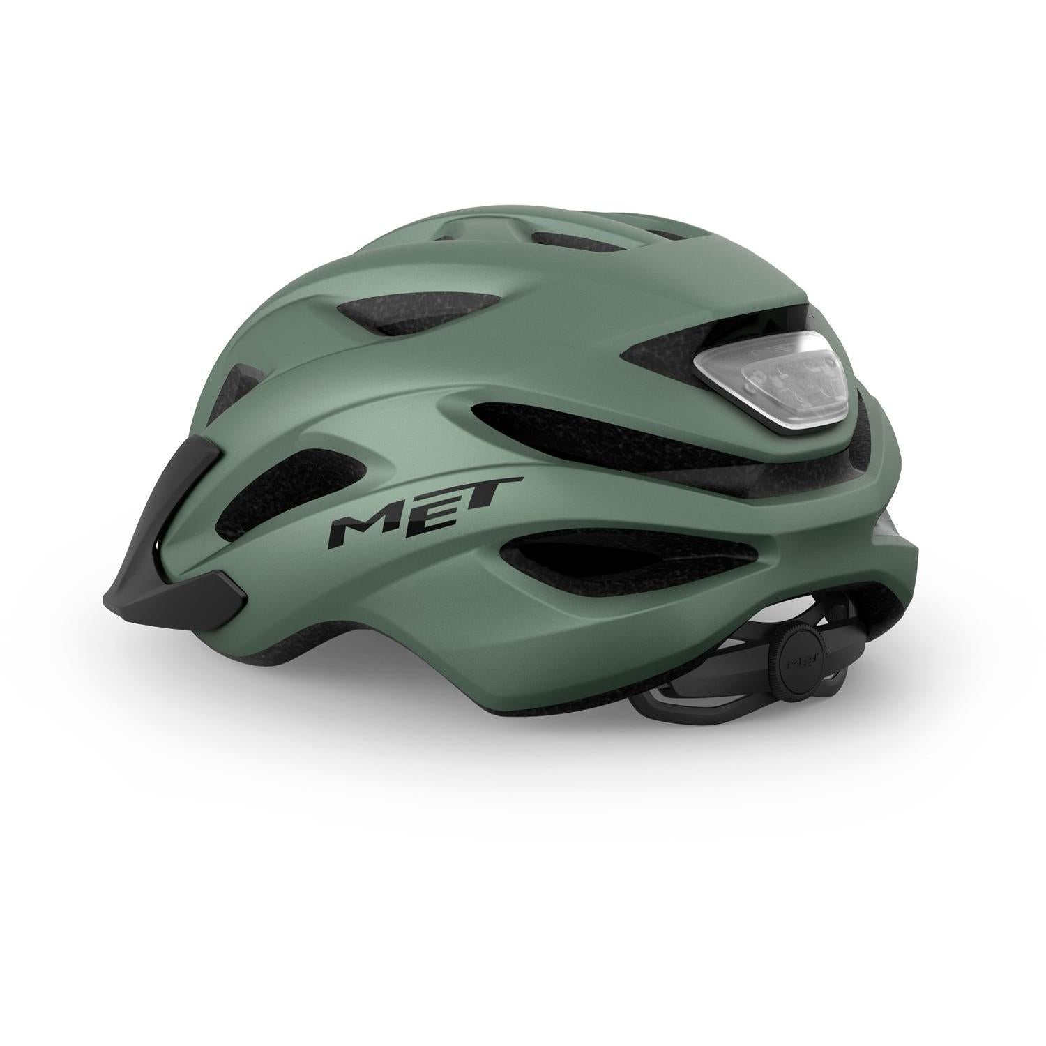 MET Crossover Helmet Sage/Matt with LIGHT