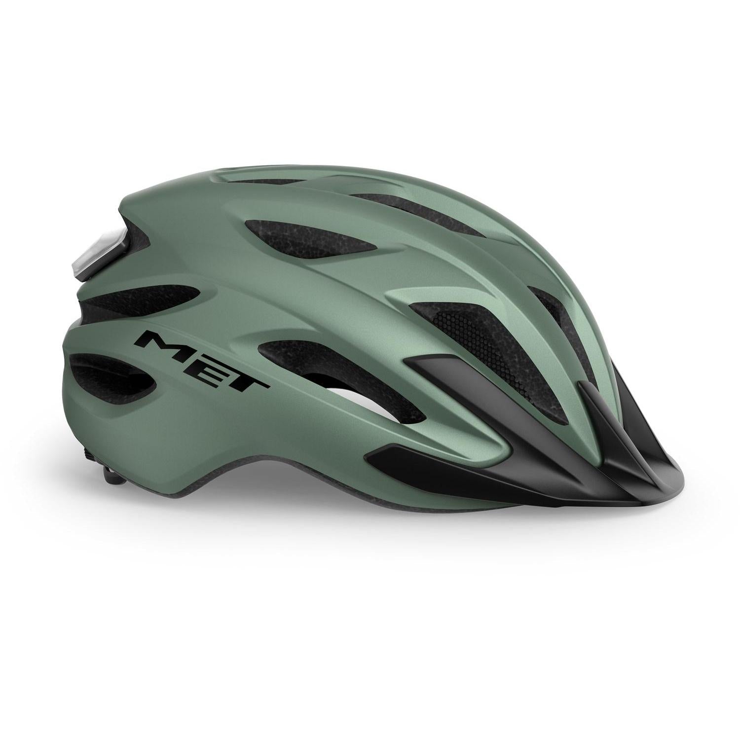 MET Crossover Helmet Sage/Matt with LIGHT