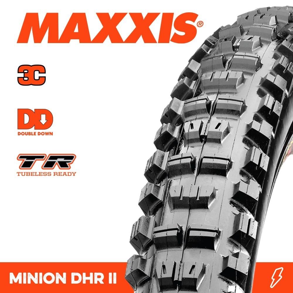 Maxxis Minion DHR II 3CT DD TR Folding MTB Tyre 27.5 x 2.5'' 2x120TPI