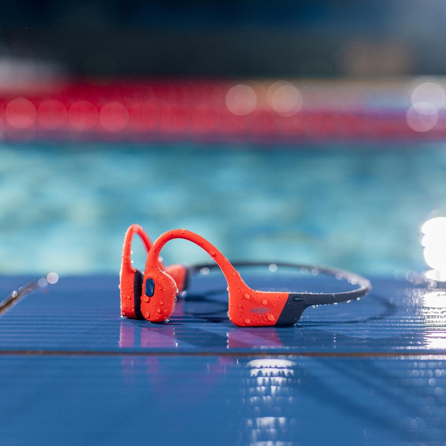 Shokz OpenSwim Pro Waterproof Headphones Red