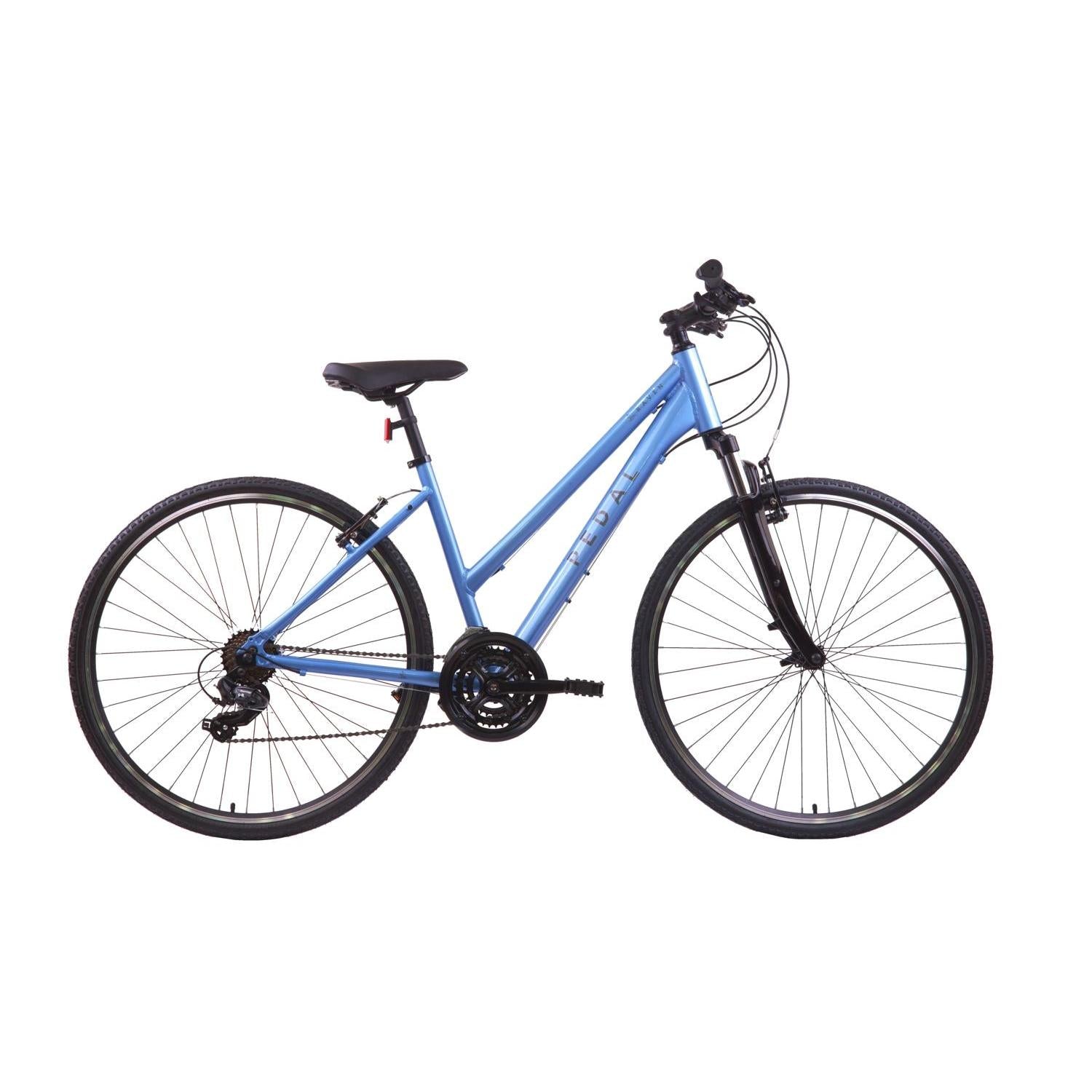 Pedal Raven 3 Trapeze Hybrid Bike Silver