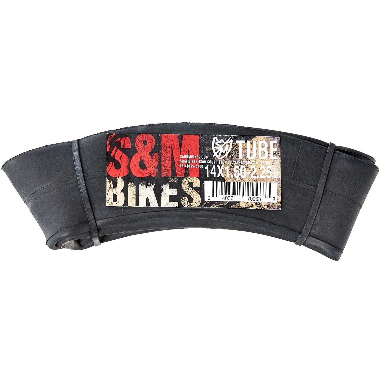 S&M Inner Schrader Valve Tube 14 x 2.10'' Black