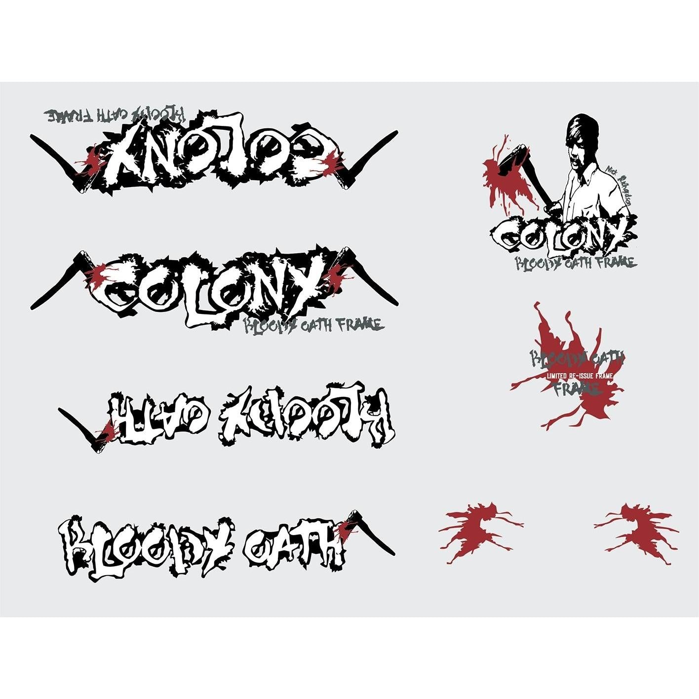 Colony Bloody Oath Frame Sticker Kit