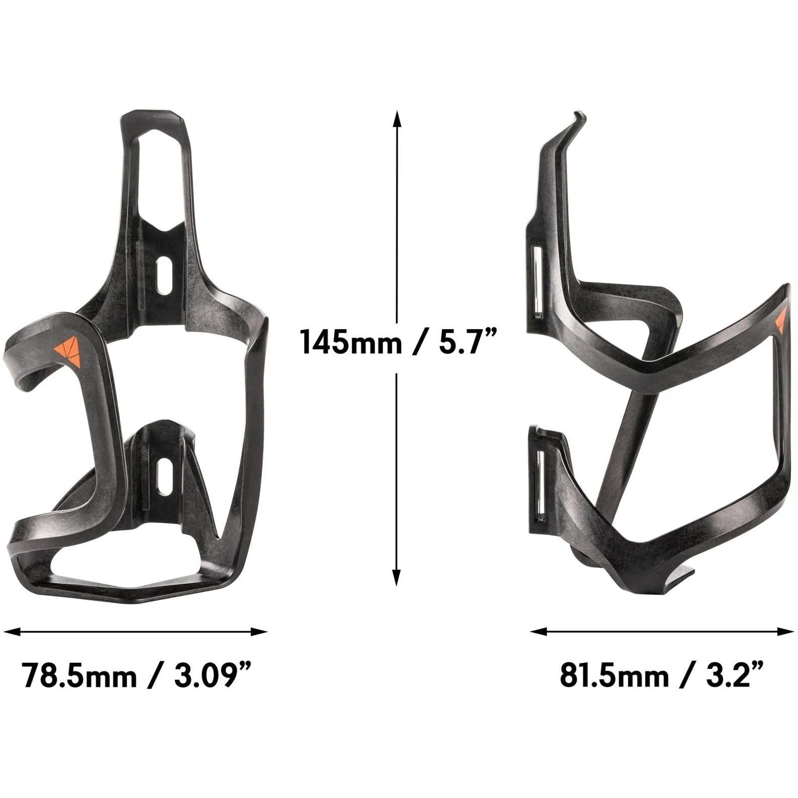 Granite Design AUX Carbon Side Loading Bottle Cage w/ Strap Kit Matte Black