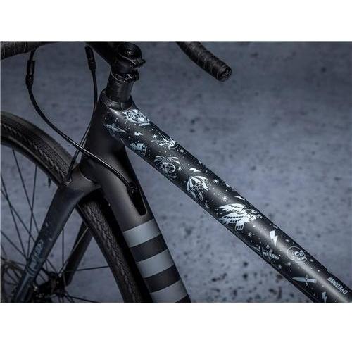 Dyedbro Gravel Frame Protection Wrap Old School Tattoo White