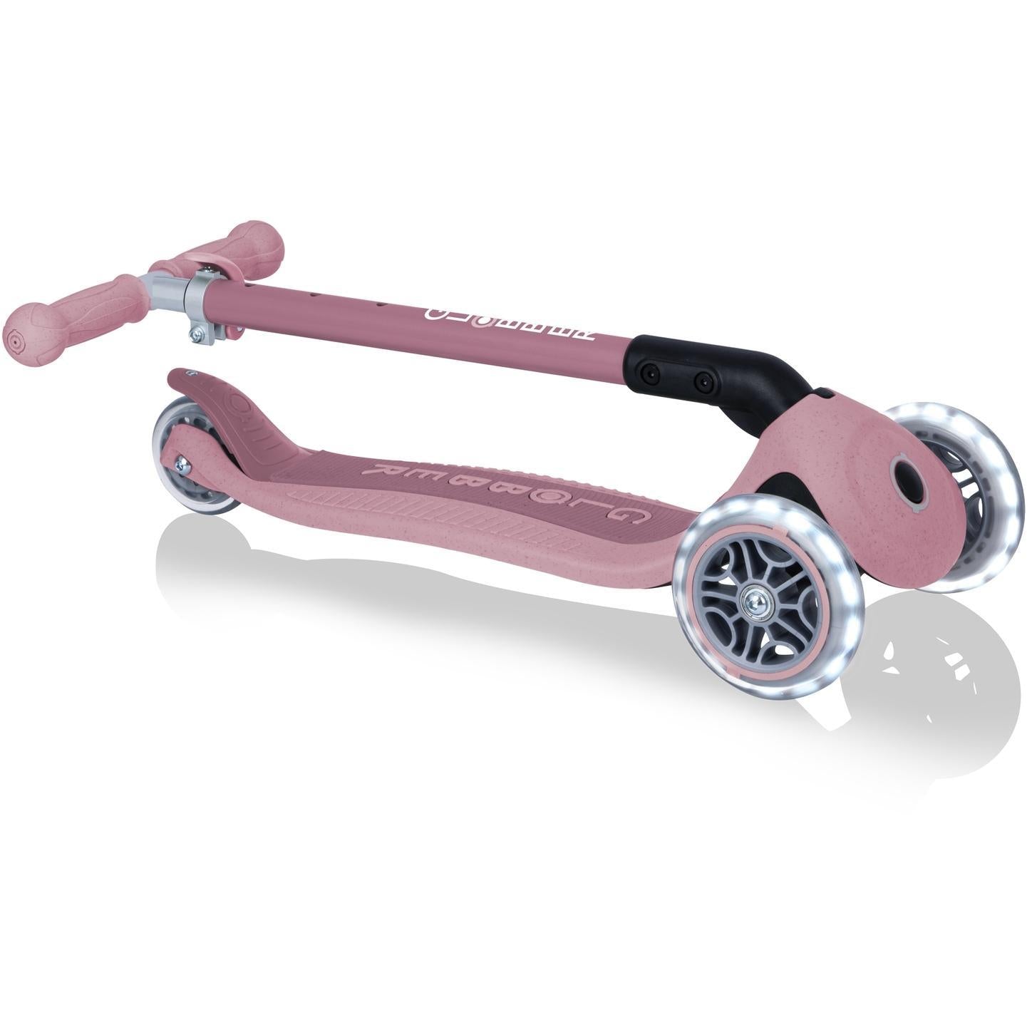 Globber Ecologic Primo Foldable Scooter With Lights Berry