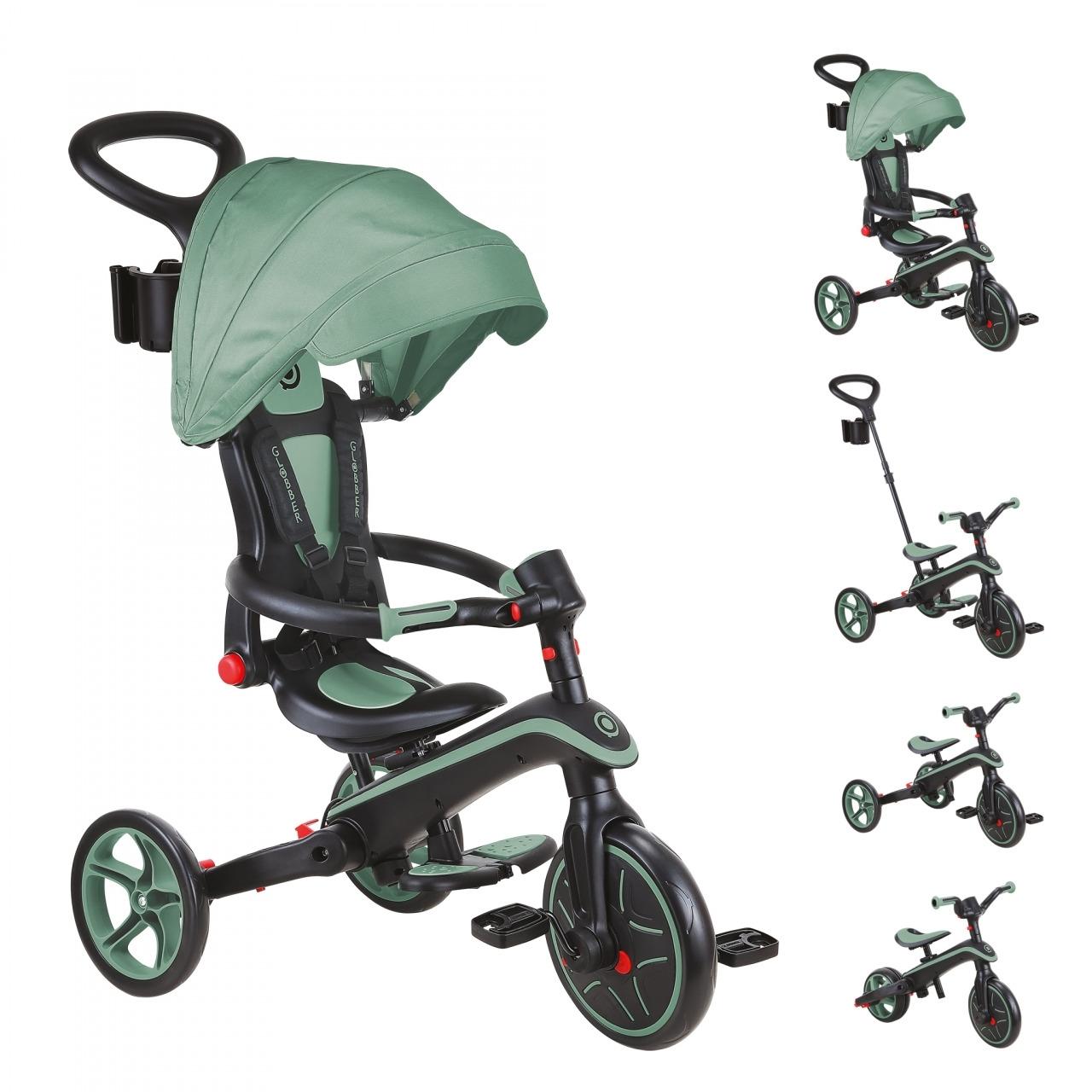 Globber Explorer Foldable 4in1 Kids Trike Olive
