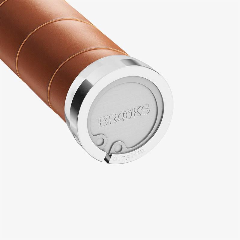 Brooks Slender Leather Grips 130mm Honey