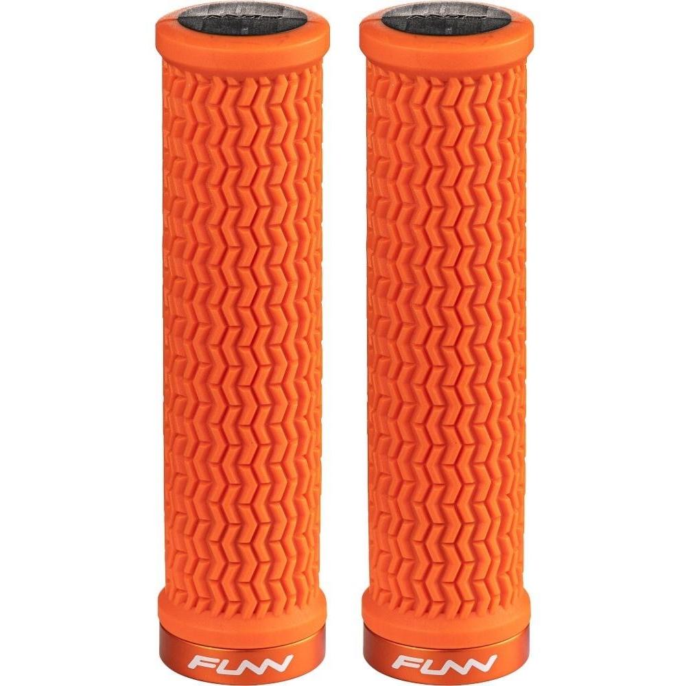 FUNN Holeshot Throttle Rib Design Lock On Grips Orange