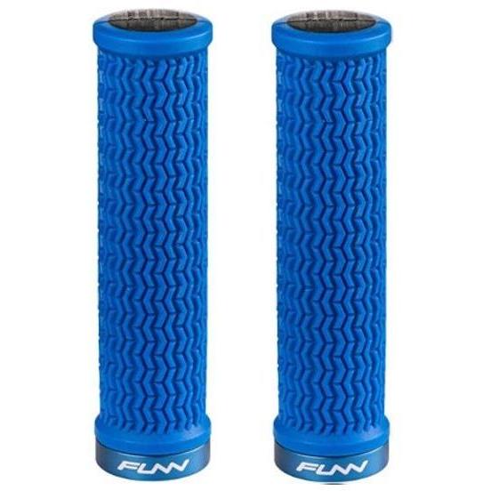 FUNN Holeshot Throttle Rib Design Lock On Grips Blue