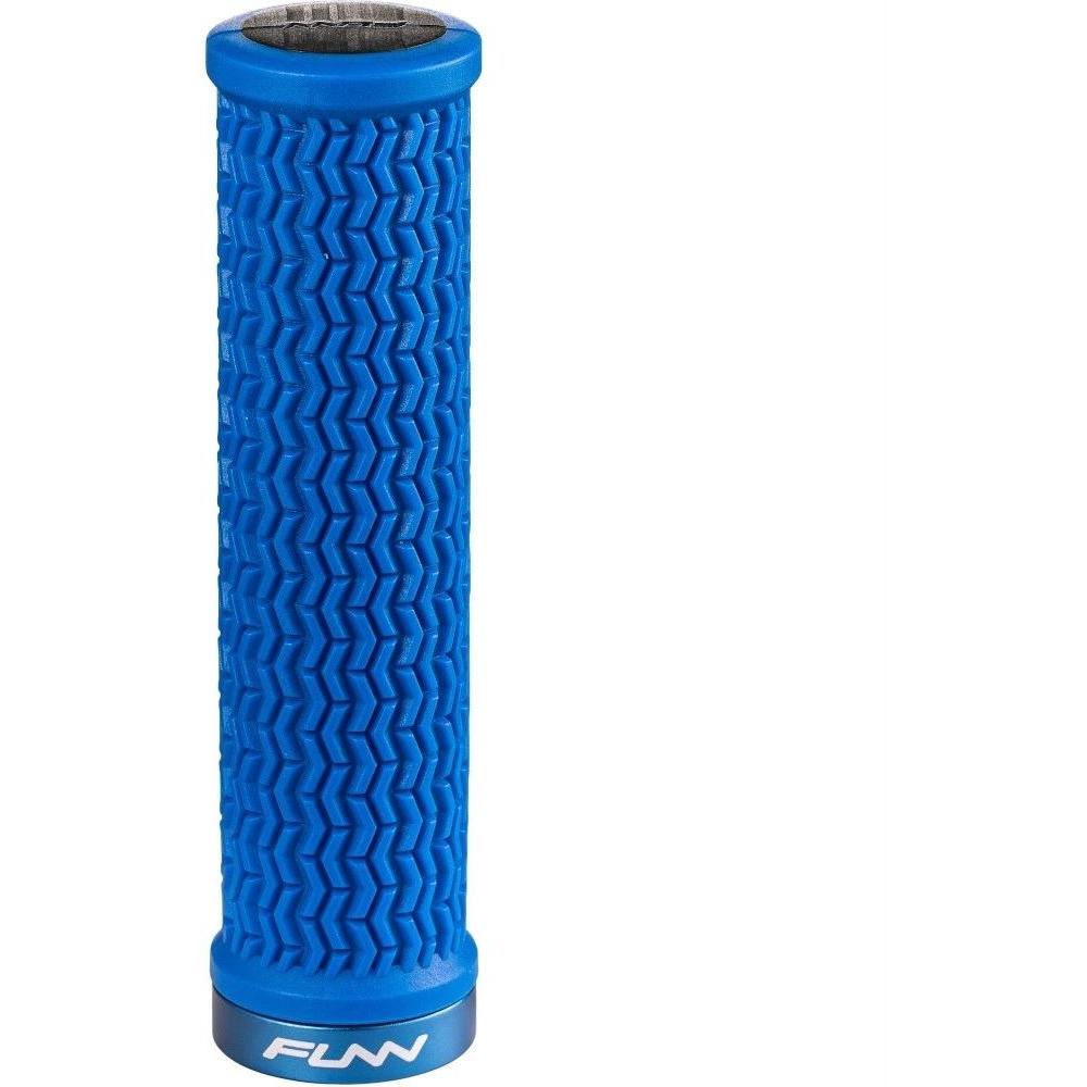 FUNN Holeshot Throttle Rib Design Lock On Grips Blue