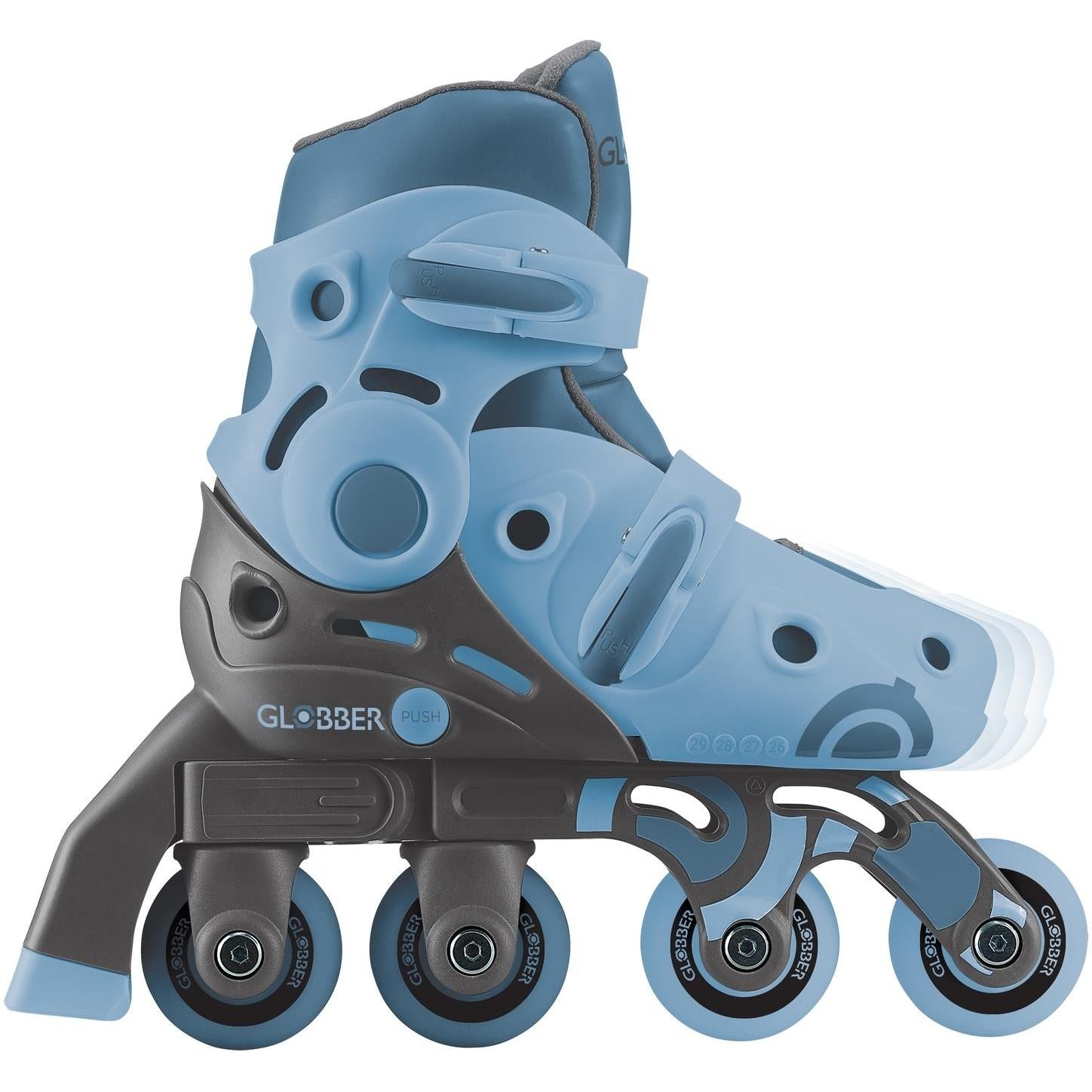 Globber Learning Inline Kids Skates 2in1 Ash Blue