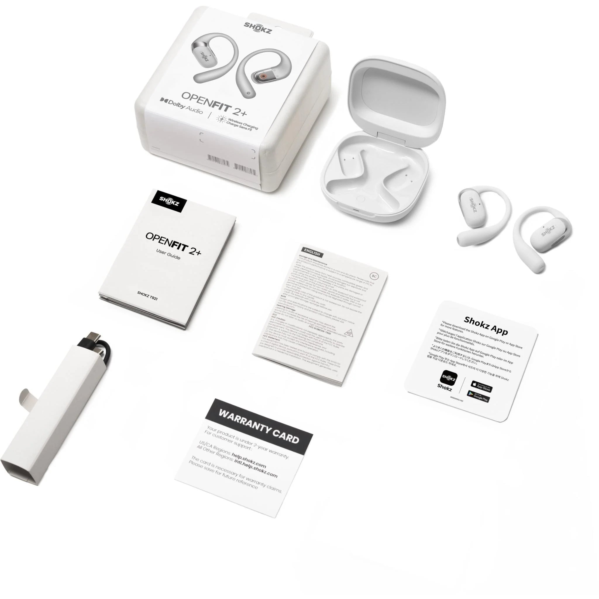 Shokz OpenFit 2+ True Wireless Earbuds Grey