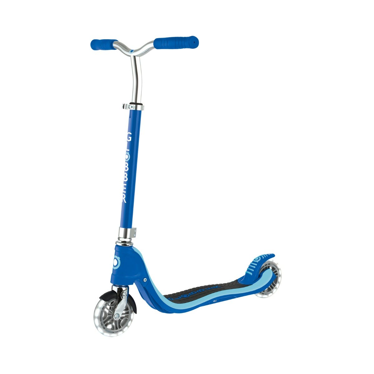 Globber Flow 125 Kids Scooter with Light Up Wheels Navy