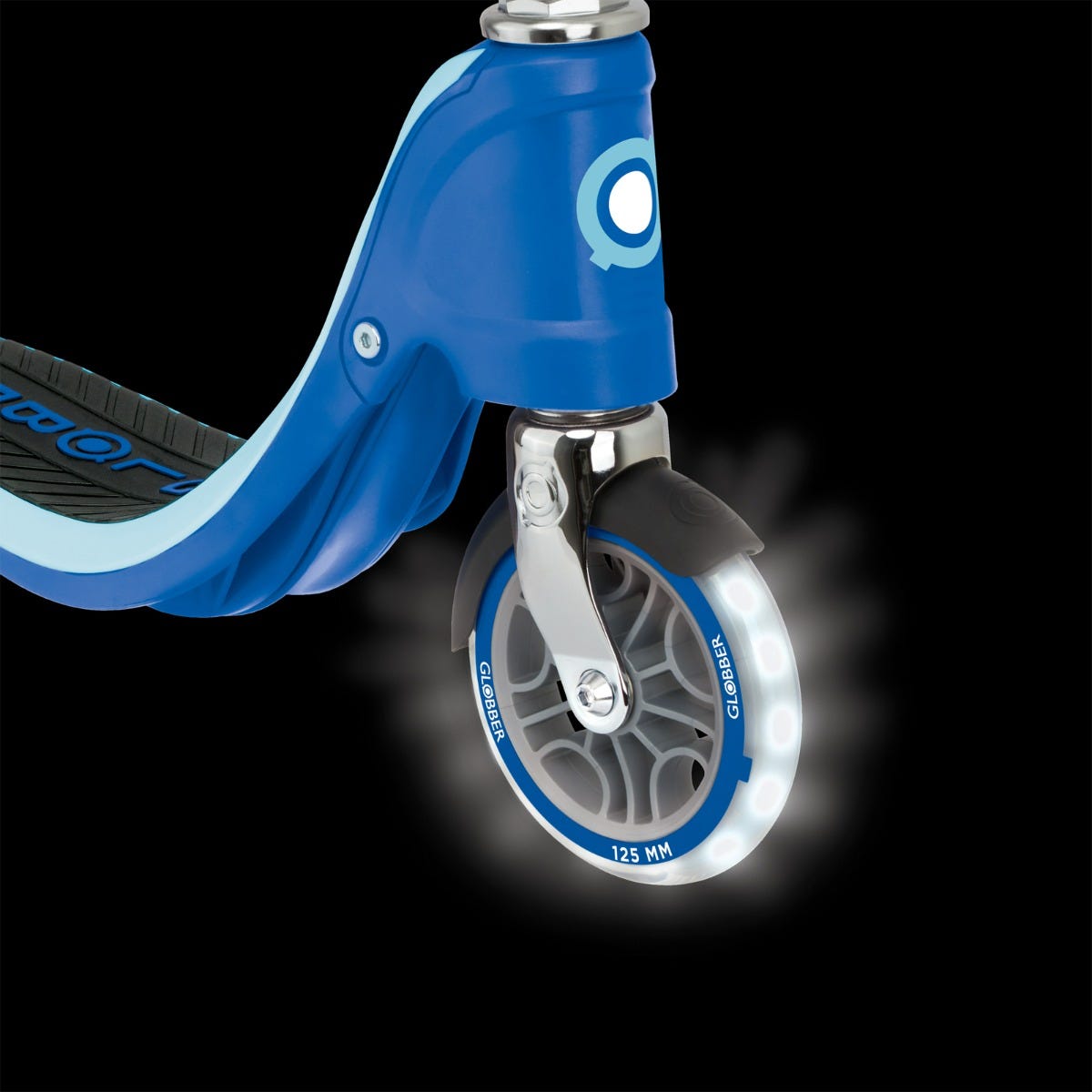 Globber Flow 125 Kids Scooter with Light Up Wheels Navy