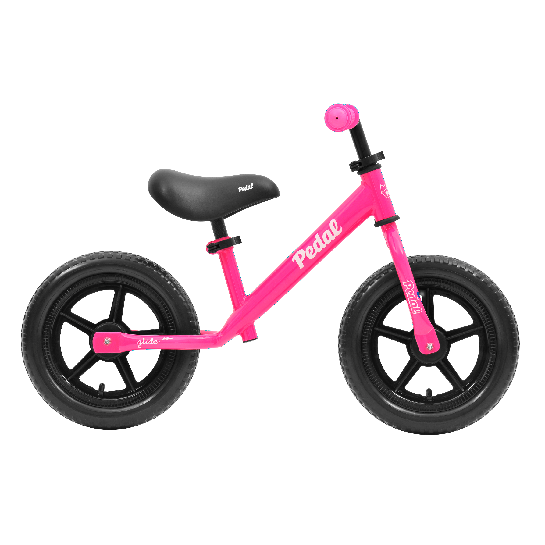 Pedal Glide Kids 12" Balance Bike Bright Pink