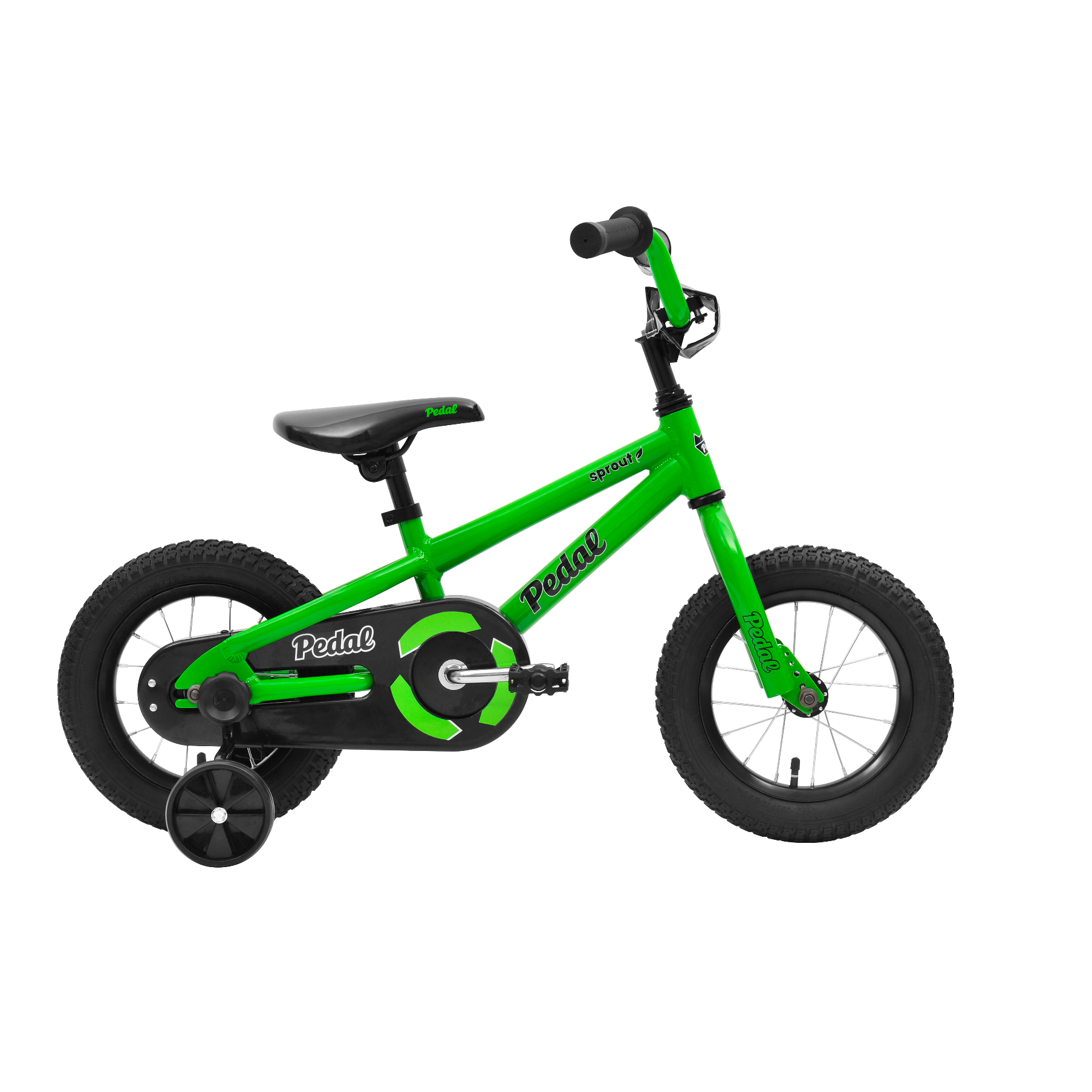 Pedal Sprout Kids Bike Green/Black