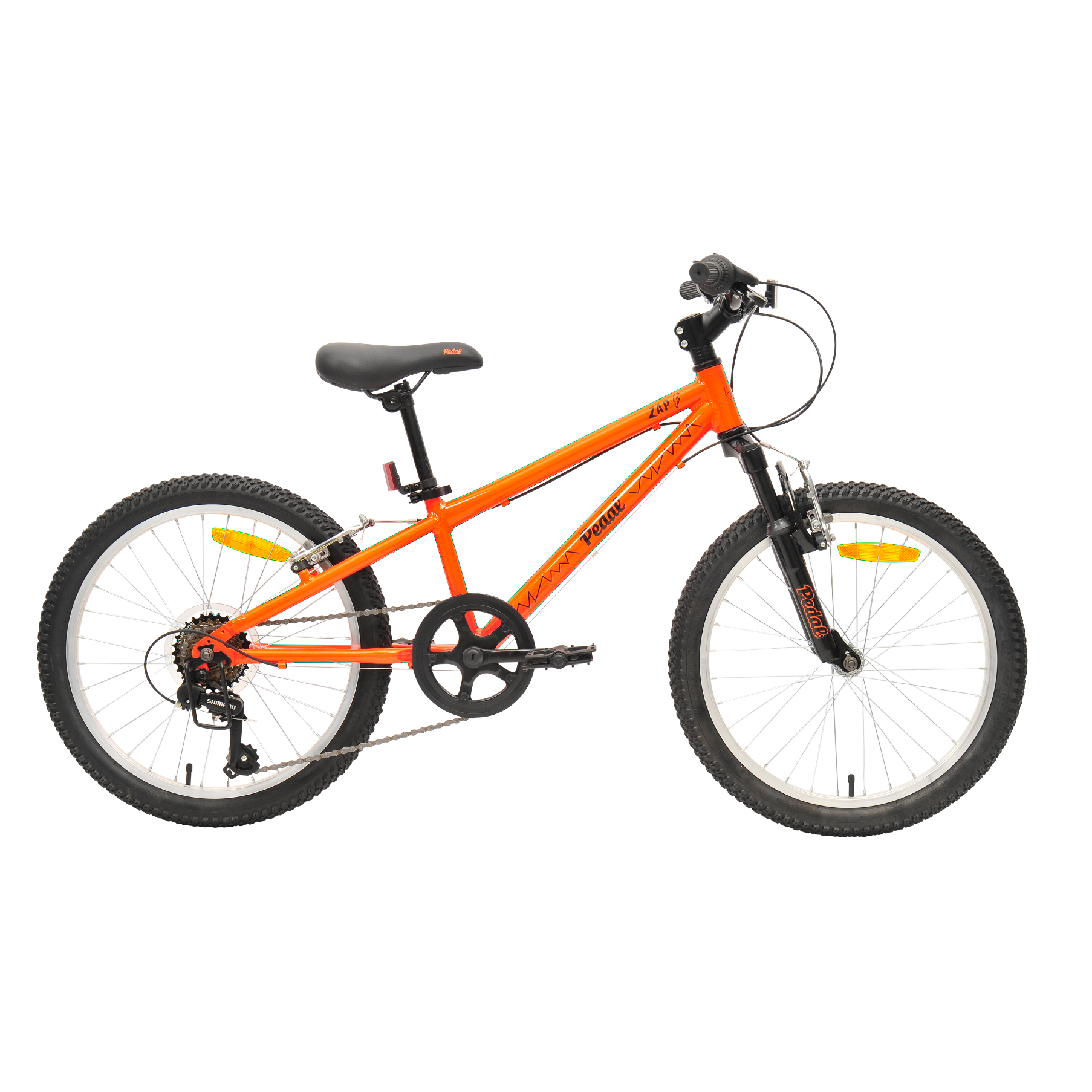 Pedal Zap Kids Bike 20 Inch Black/Orange