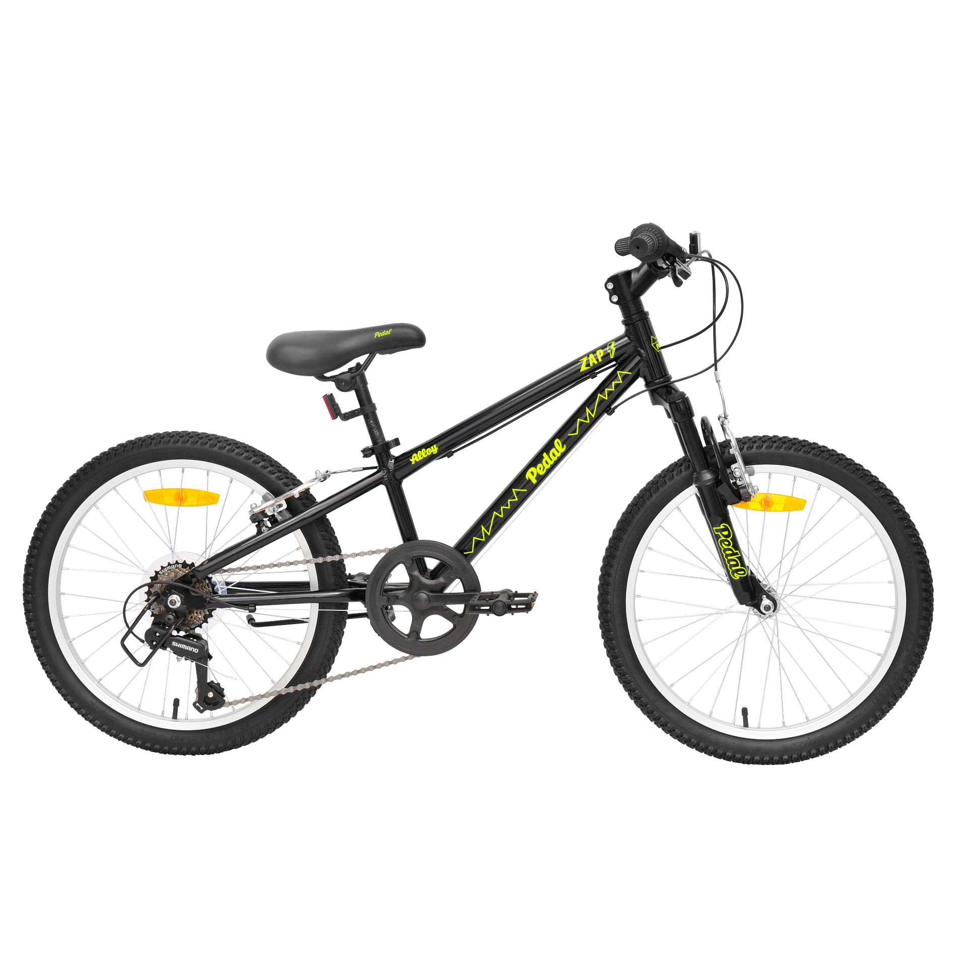 Pedal Zap 20 Kids Mountain Bike Black/Yellow