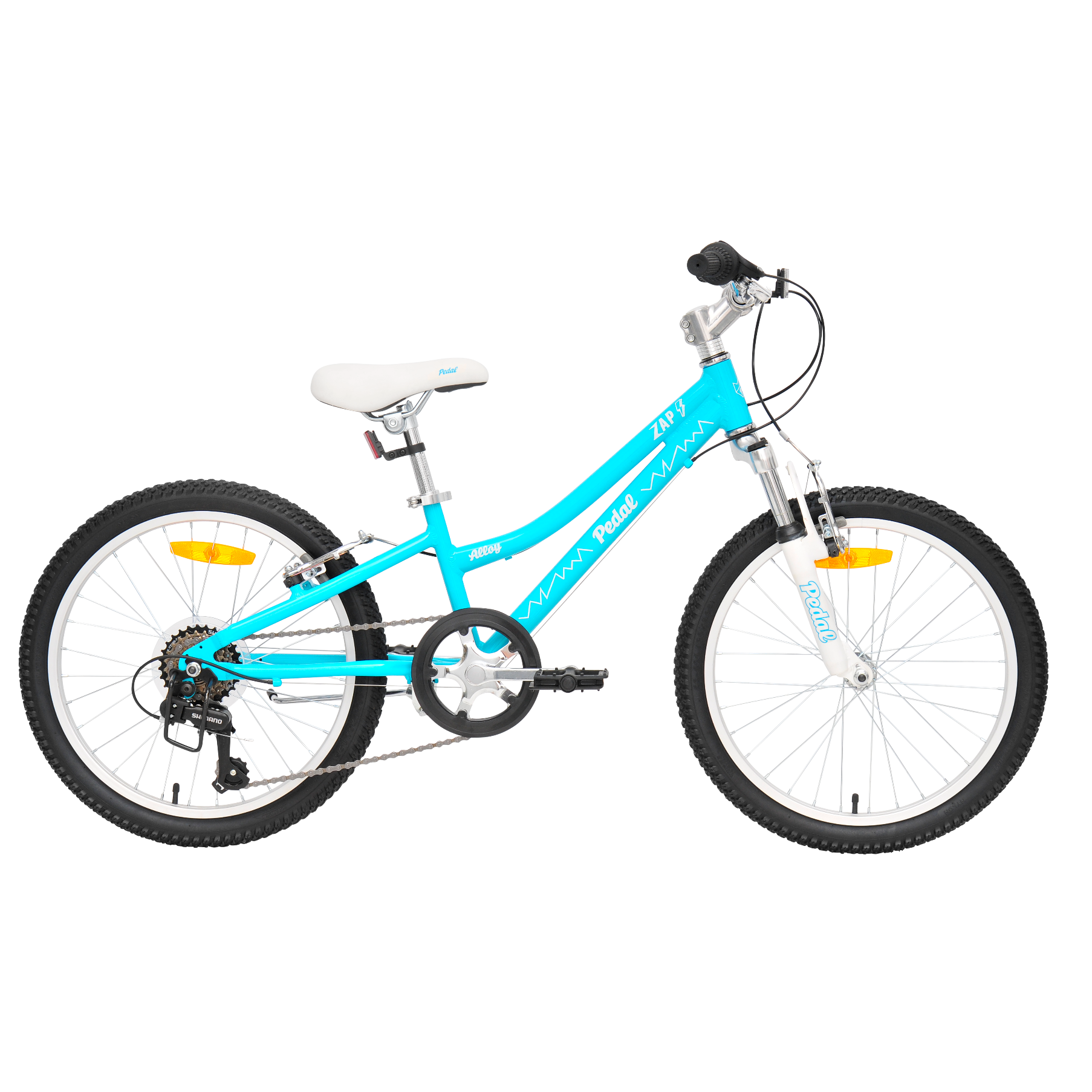 Pedal Zap 20 Kids Mountain Bike Aqua/White