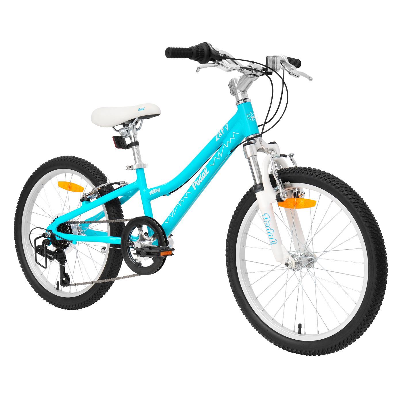 Pedal Zap 20 Kids Mountain Bike Aqua/White