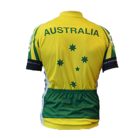 BPW Tourist Australia Short Sleeve Jersey Green/Yellow