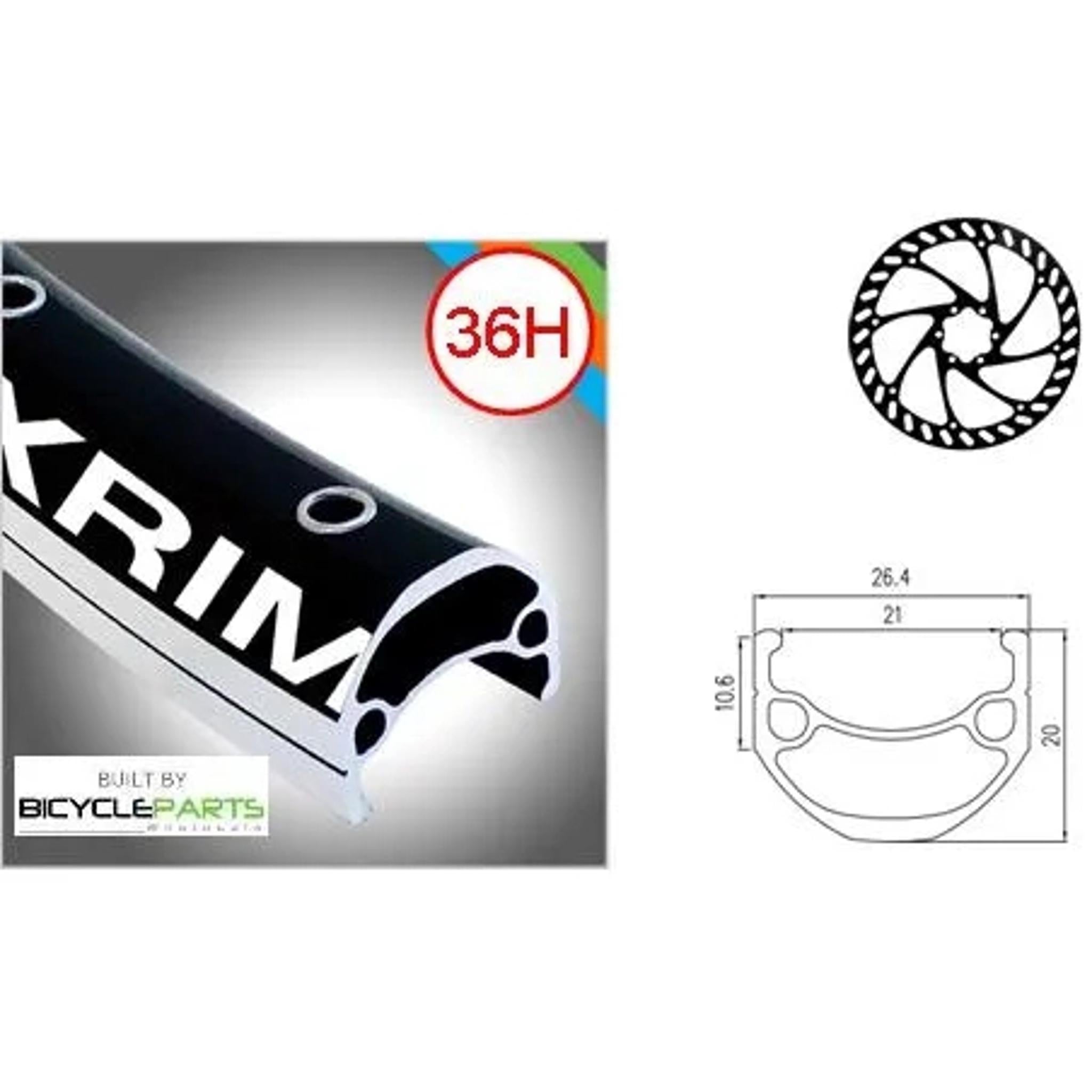 Alexrims DM21 Novatec Alloy MTB Rear Wheel 29'' Black
