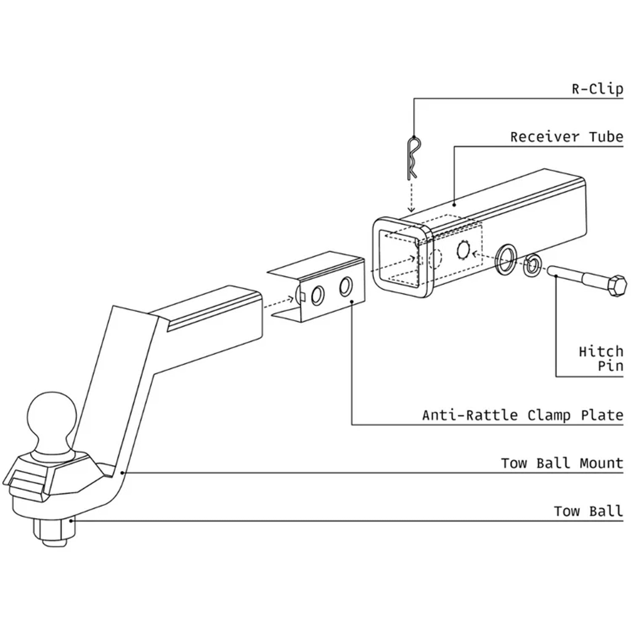 Atlantic Anti-Rattle Hitch Pin Bolt