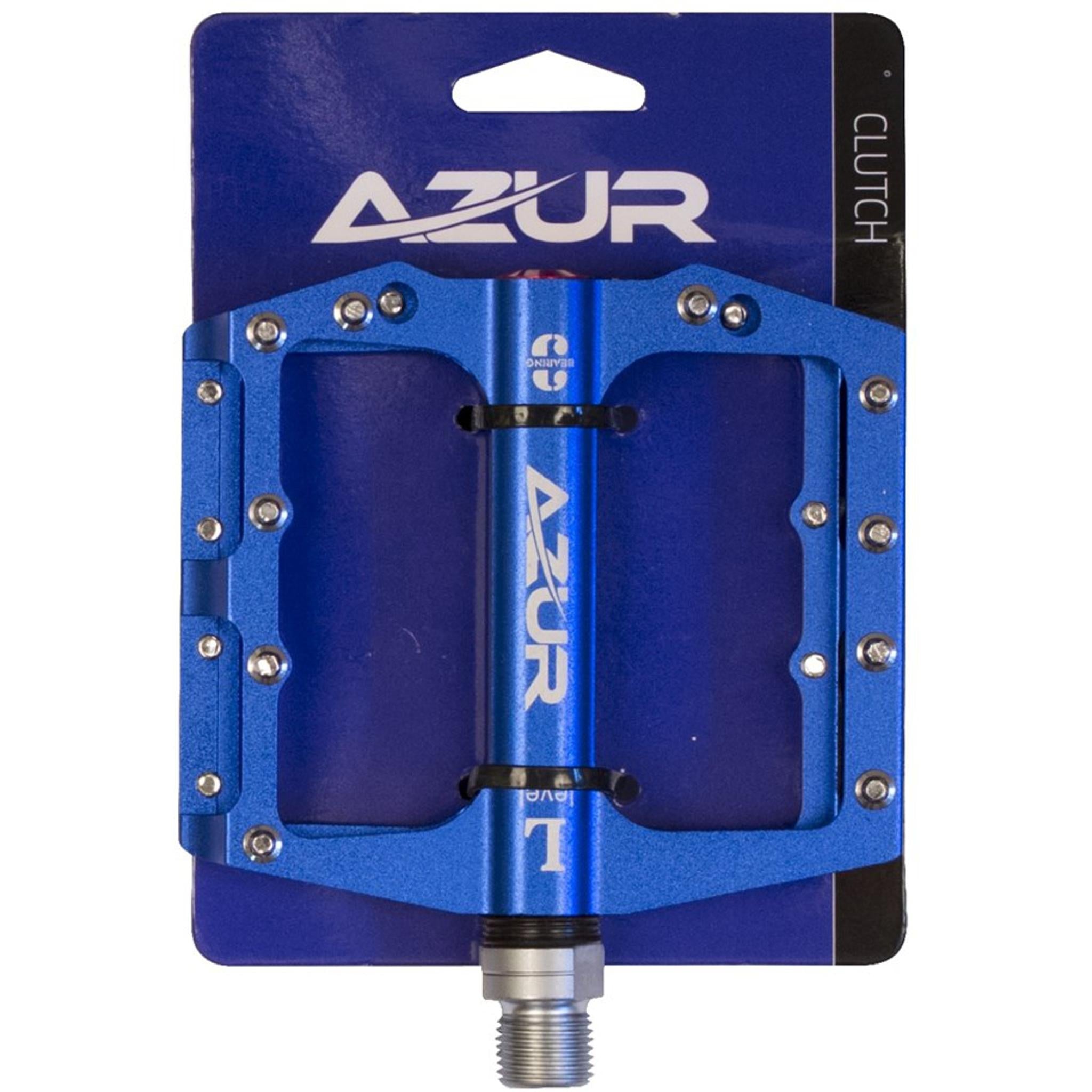 Azur Clutch Flat Alloy MTB Pedal Blue