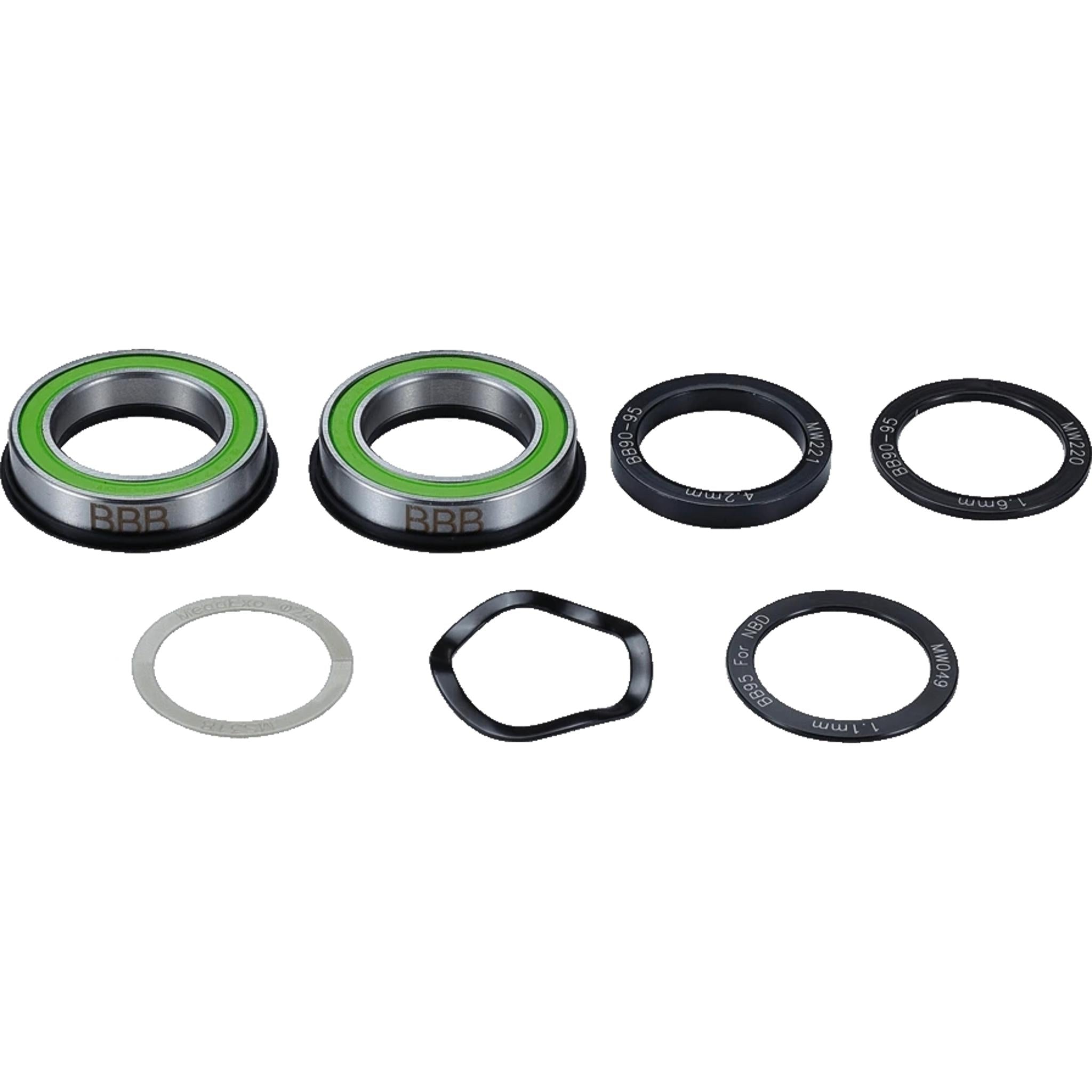 BBB BottomBear BB90/BB95 PressFit Bottom Bracket Set 24mm Spindle x 37mm
