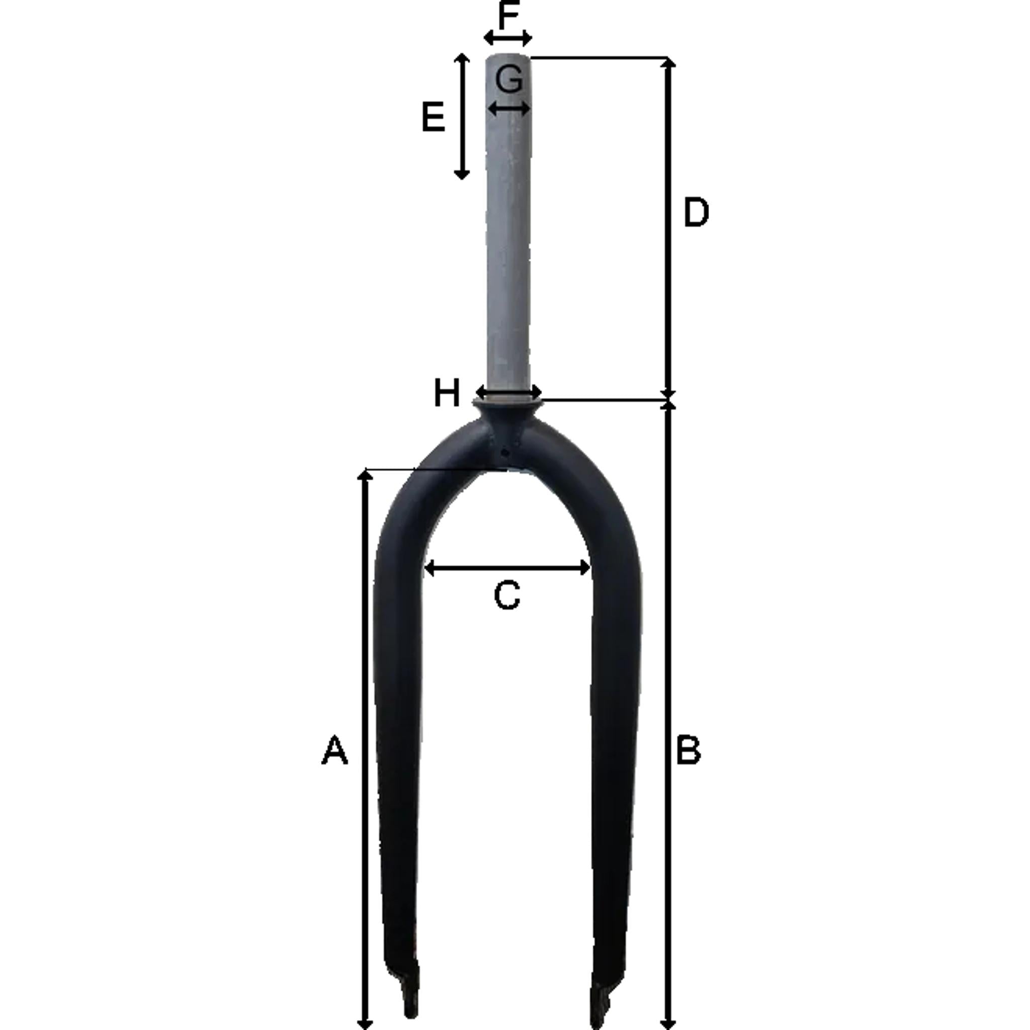 BPW Threadless Alloy Rigid Fork 700x35c Black