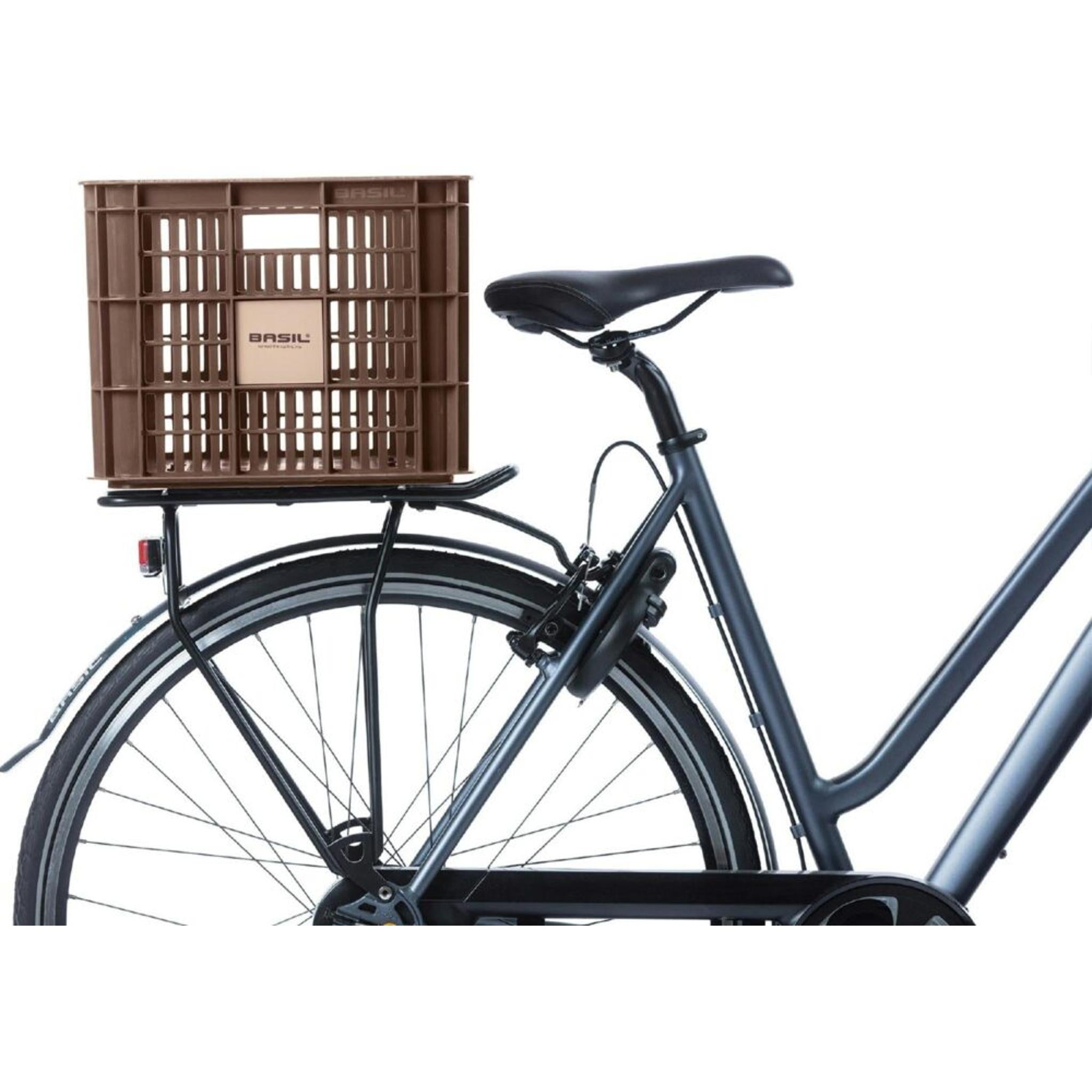 Basil Bicycle Crate Large Recycled Synthetic 40L Brown