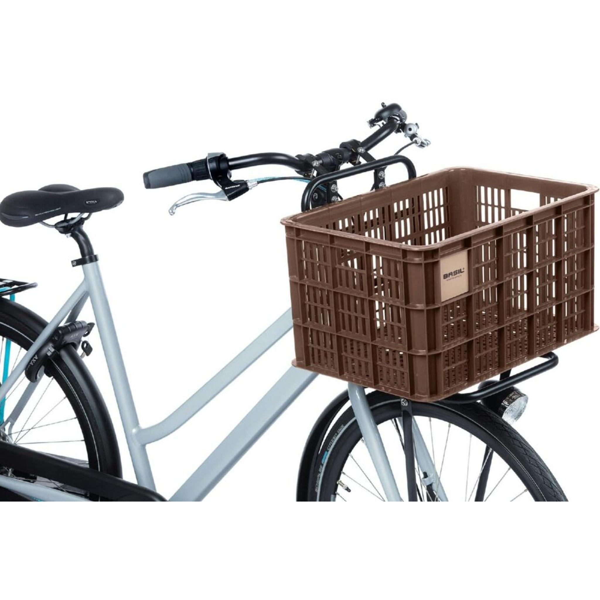 Basil Bicycle Crate Large Recycled Synthetic 40L Brown