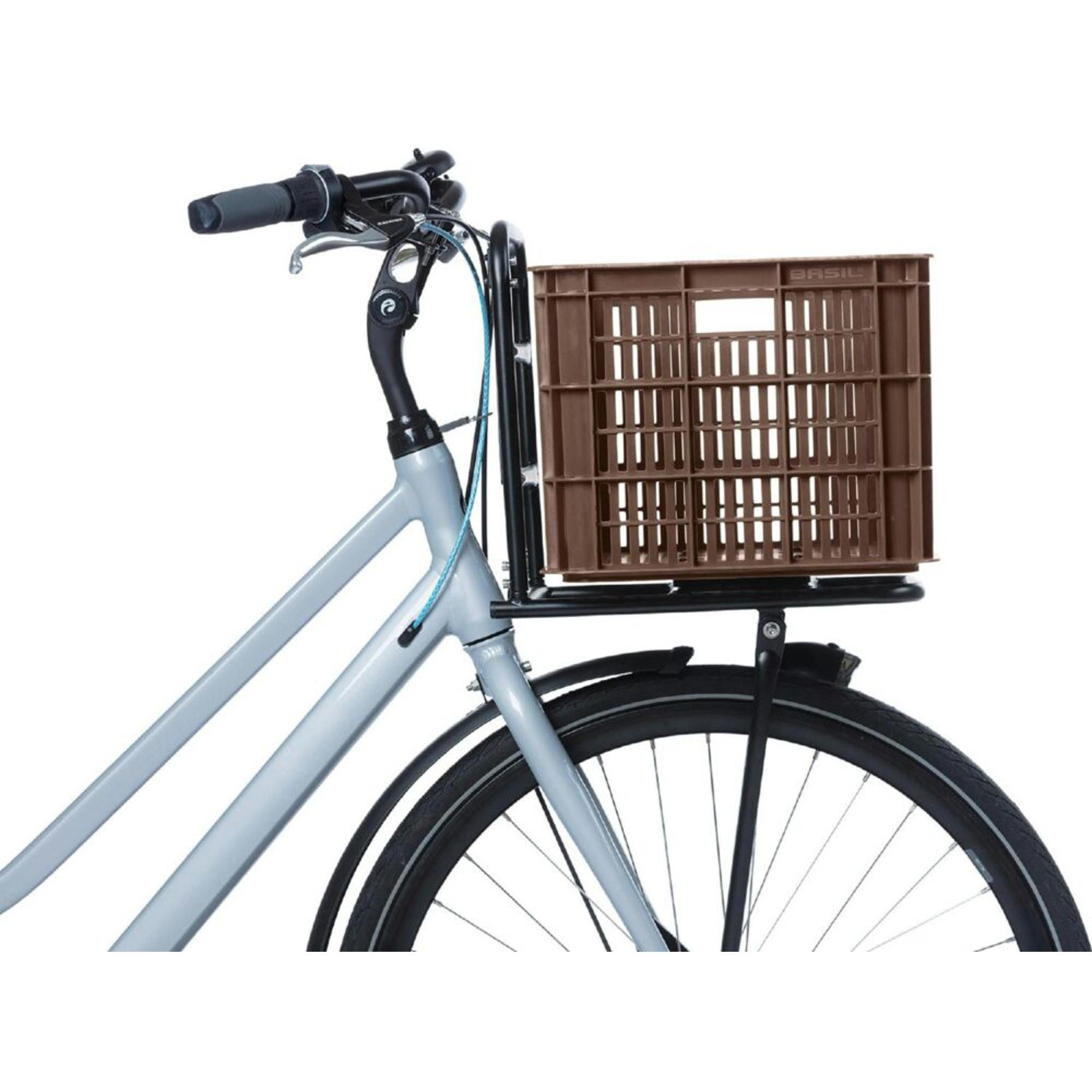 Basil Bicycle Crate Large Recycled Synthetic 40L Brown