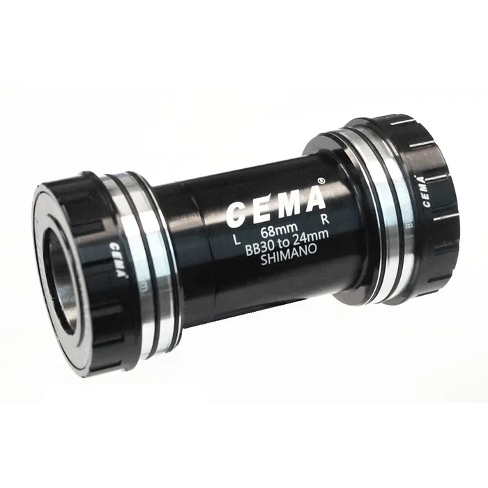 CEMA Bearing Ceramic Hybrid BB30 to 24mm Interlock Bottom Bracket Black