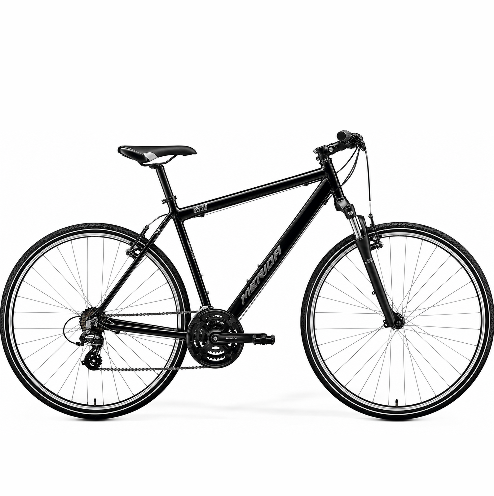 Merida Crossway 10-V Hybrid Bike Black/Silver