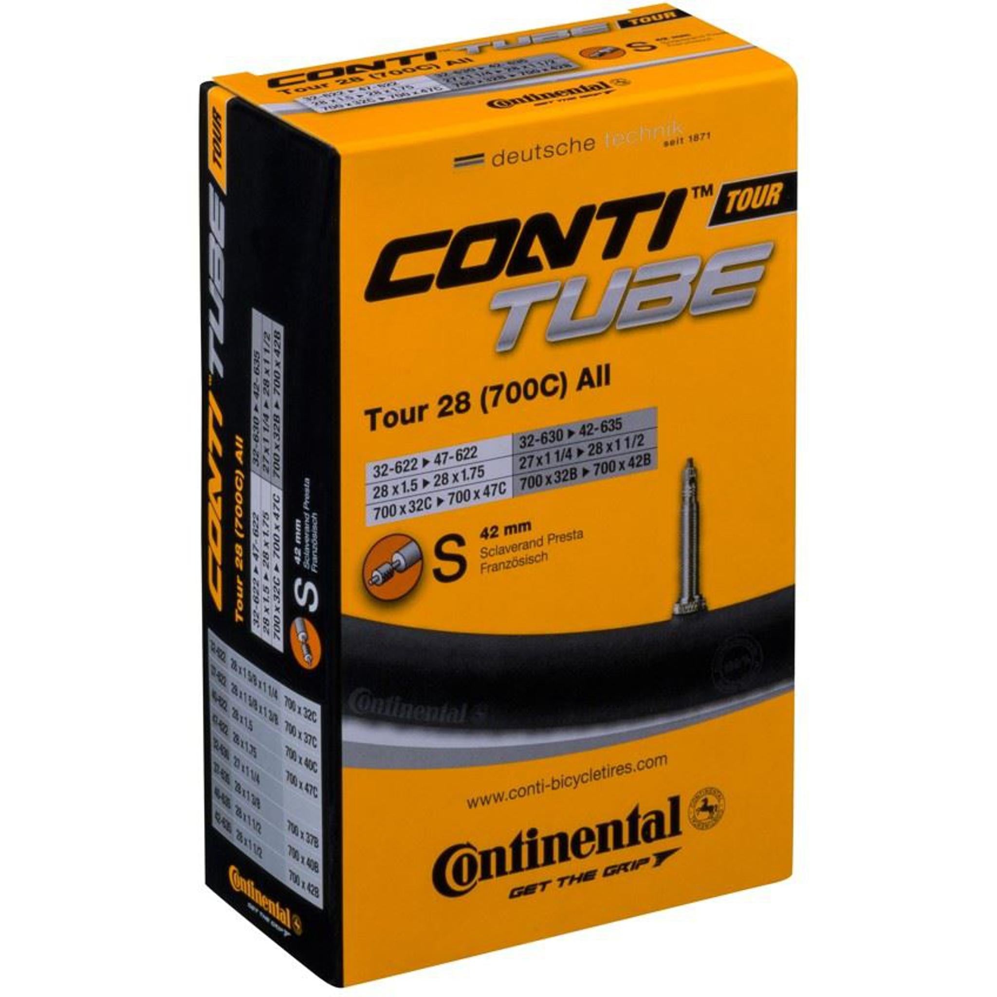 Continental Tour 28 Presta Valve Inner Tube 700c x 32-47mm