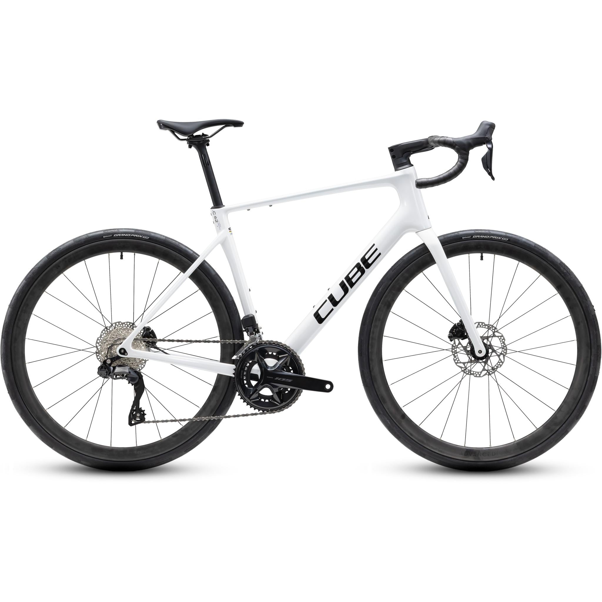 Cube Attain C:62 SLX Road Bike Metallic White'n'Black