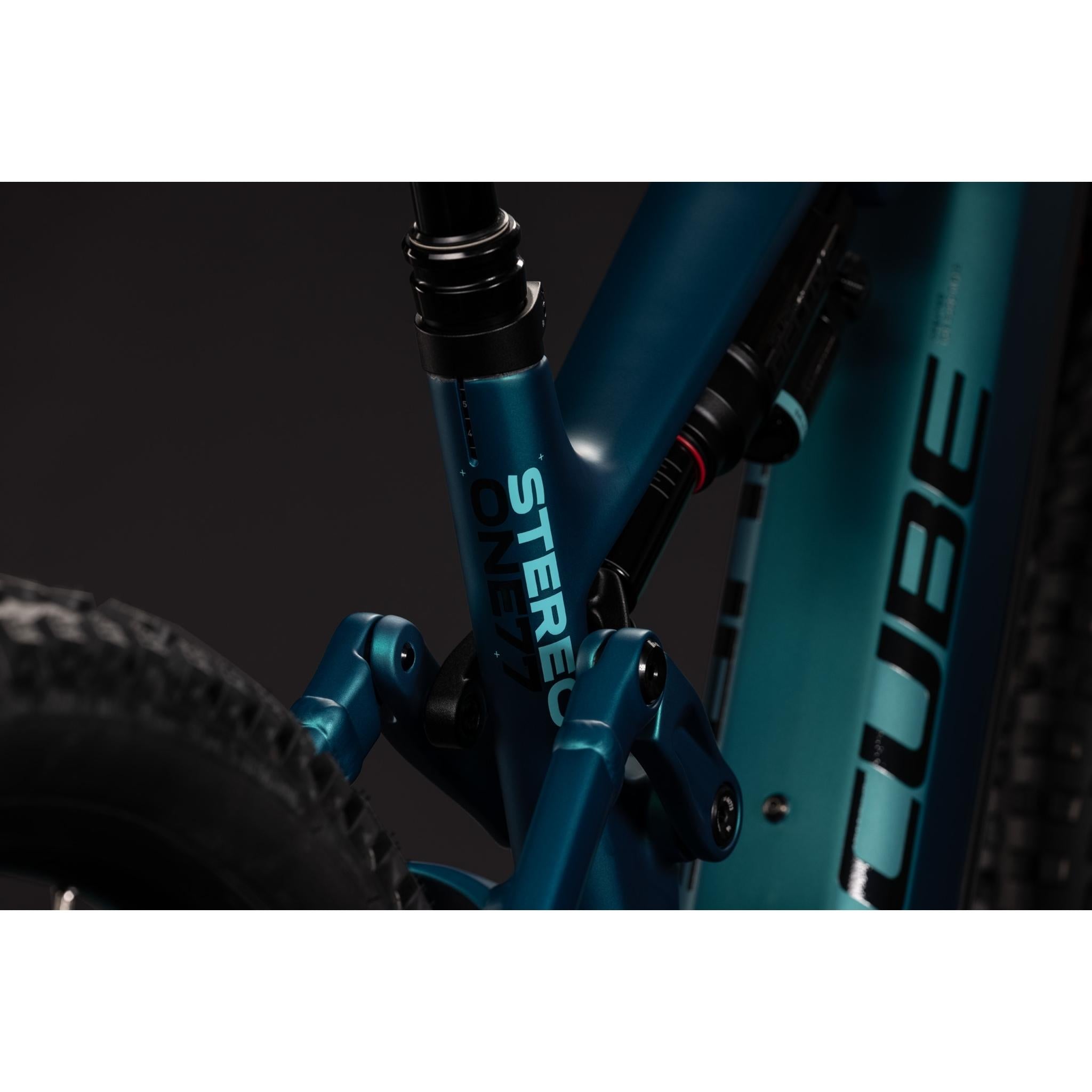 Cube Stereo Hybrid ONE77 HPC Race 800 Electric Enduro Bike Metallic Petrol'n'Black