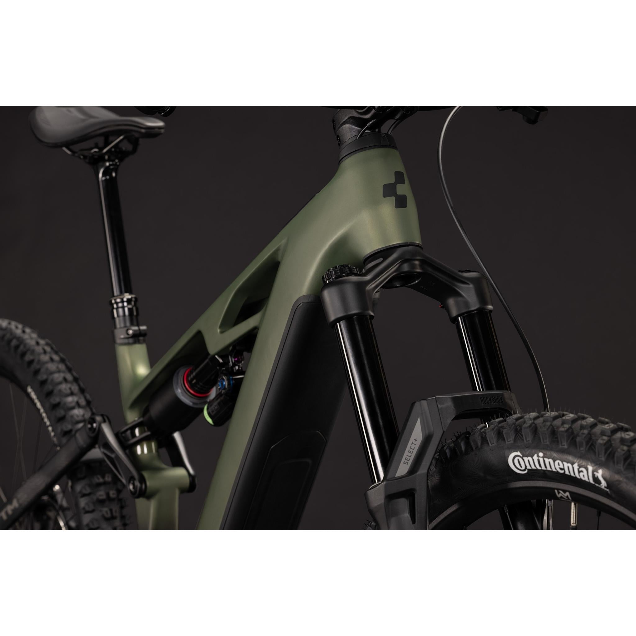 Cube Stereo Hybrid ONE77 HPC TM 800 Electric Enduro Bike Reed Green'n'Gills