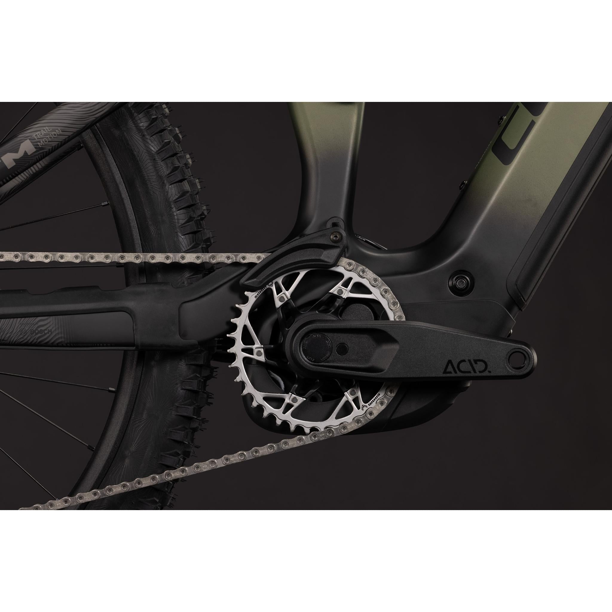 Cube Stereo Hybrid ONE77 HPC TM 800 Electric Enduro Bike Reed Green'n'Gills