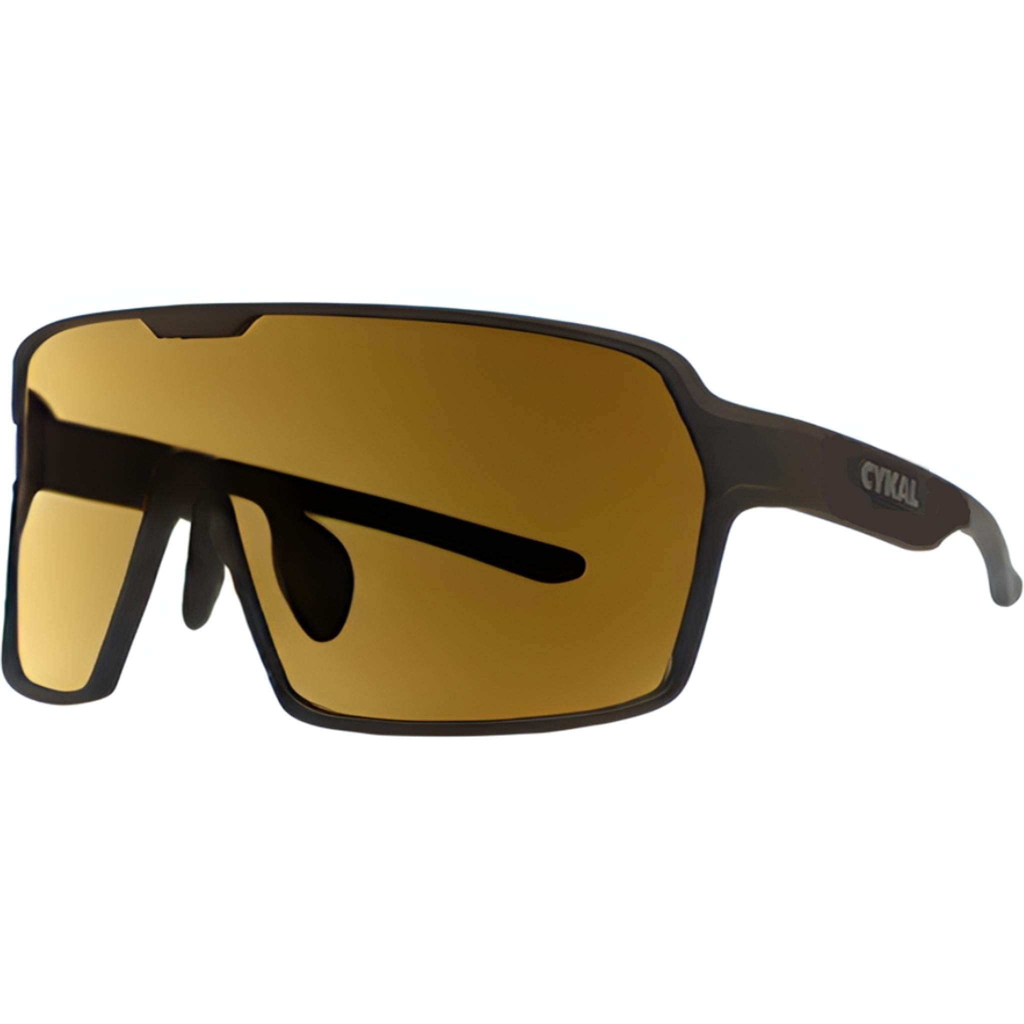 Cykal Pilot Sunglasses Black Matte - Gold Flash Lens